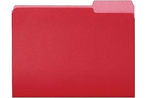 Amazon Basics File Folders in Red, 36-Pack for Letter Size Documents Storage