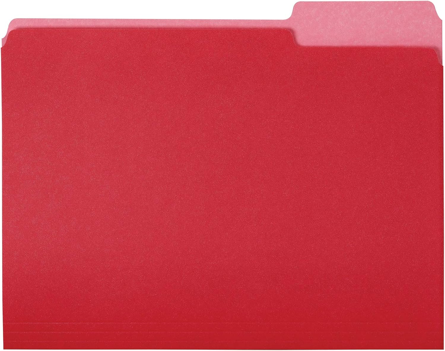 Amazon Basics File Folders, Letter Size, 1/3 Cut Tab, Red, 36Pack