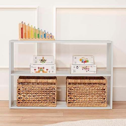 Miniatura 21 de ECR4Kids Streamline Gabinete de almacenamiento de 2 estantes, 24 pulgadas de alto, pantalla de doble cara, gris lavado Gris (Grey