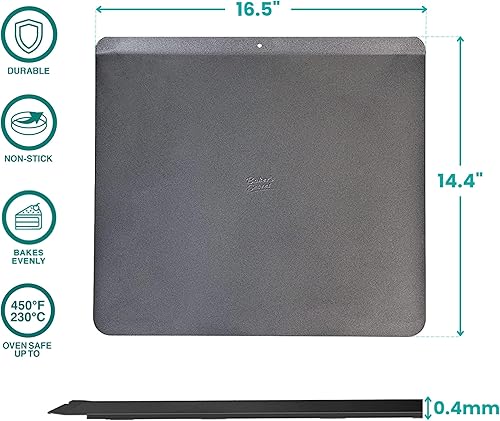 Miniatura 3 de Baker's Secret 2 bandejas aisladas para galletas de 16 x 14 pulgadas, doble pared aislada de acero al carbono, para hornear, asar y cocinar, apta