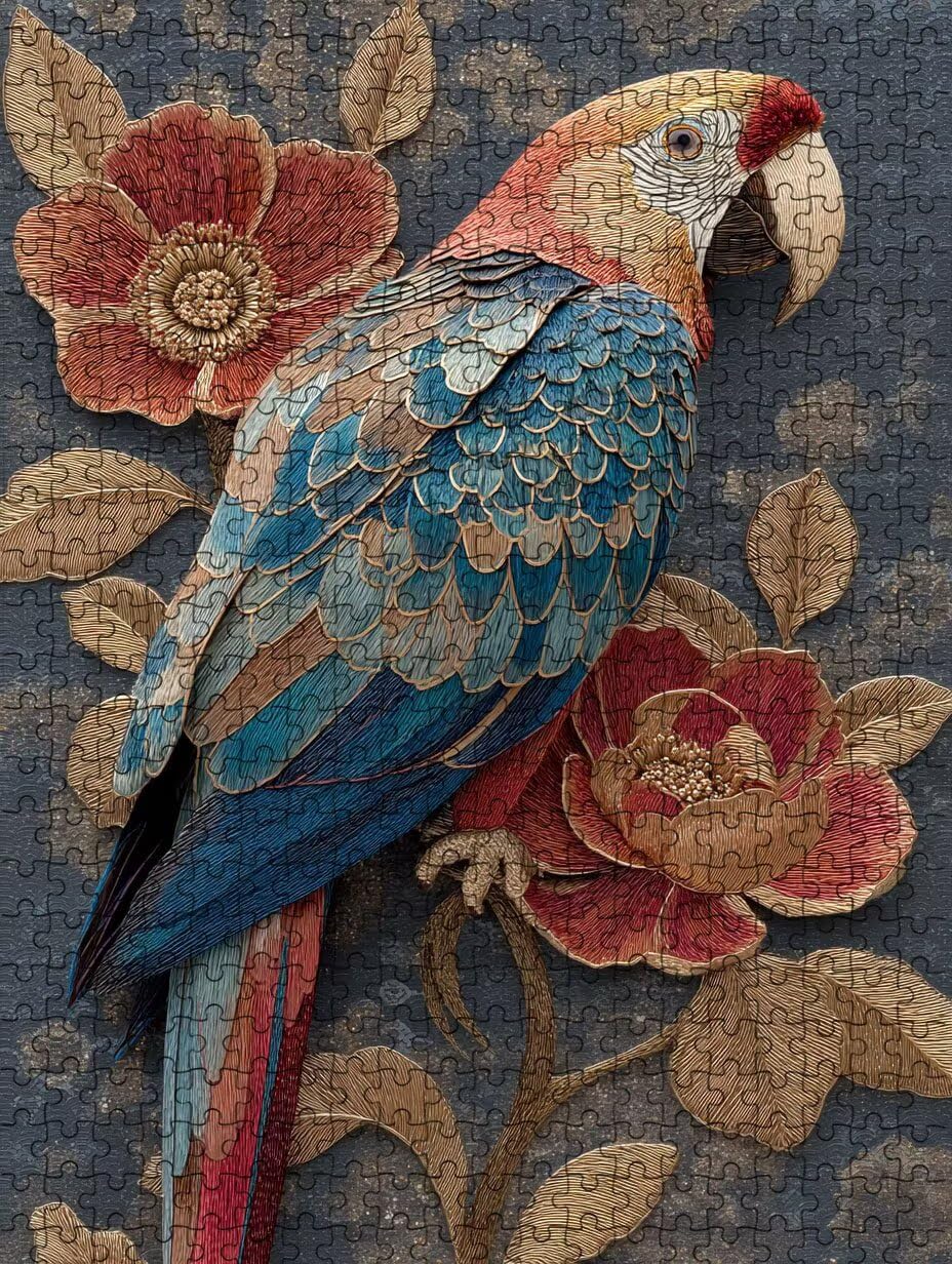 Puzzle de 3000 para Adultos, Loro De Flores, Clásicos YHPGL7-407