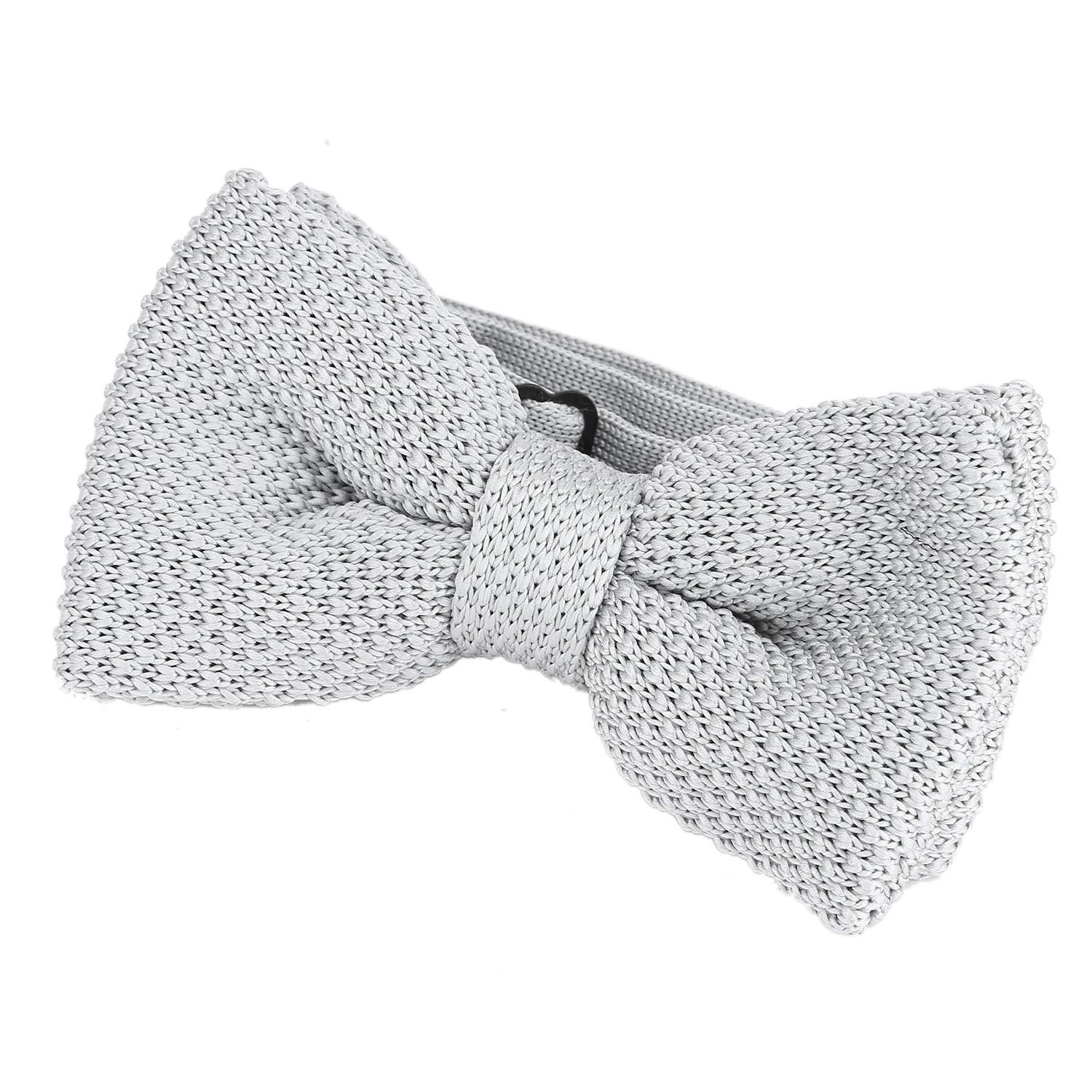 DonDon Herren Strick Fliege gebunden und längenverstellbar 11 x 6 cm