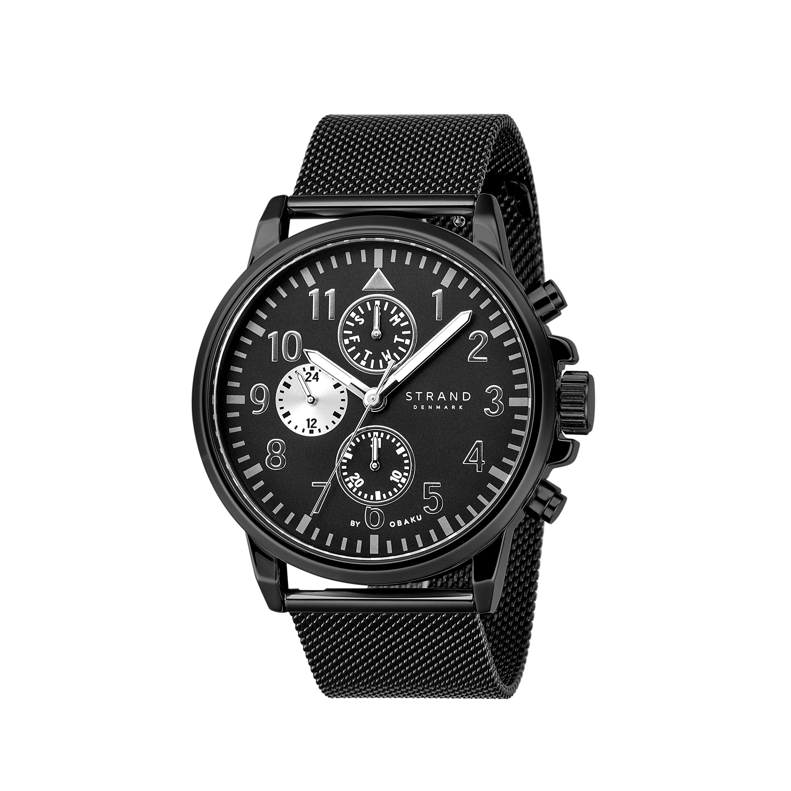 Strand By Obaku Monroe Analog Black Dial Mens Watch-S714GMBBMB (B08RDZT4TM) Amazon Price History, Amazon Price Tracker