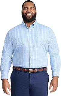 Men's Big and Tall Performance Comfort Long Sleeve Plaid Button Down - Buy now