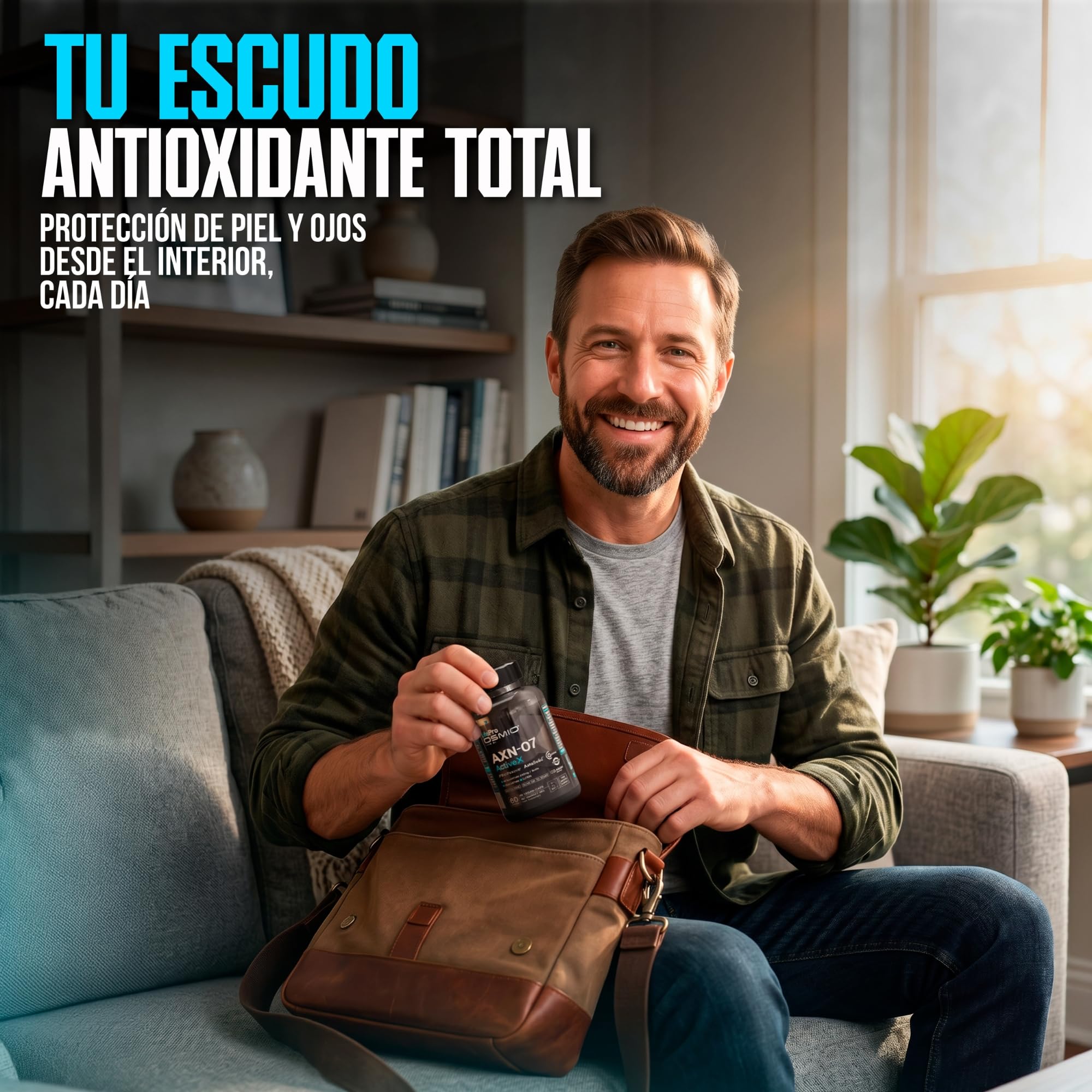Life Pro Osmium Astaxanthin Axn-07-60 Vegancaps - Integratore di astaxantina con luteina, zeaxantina, vitamine e minerali per una dieta vegana