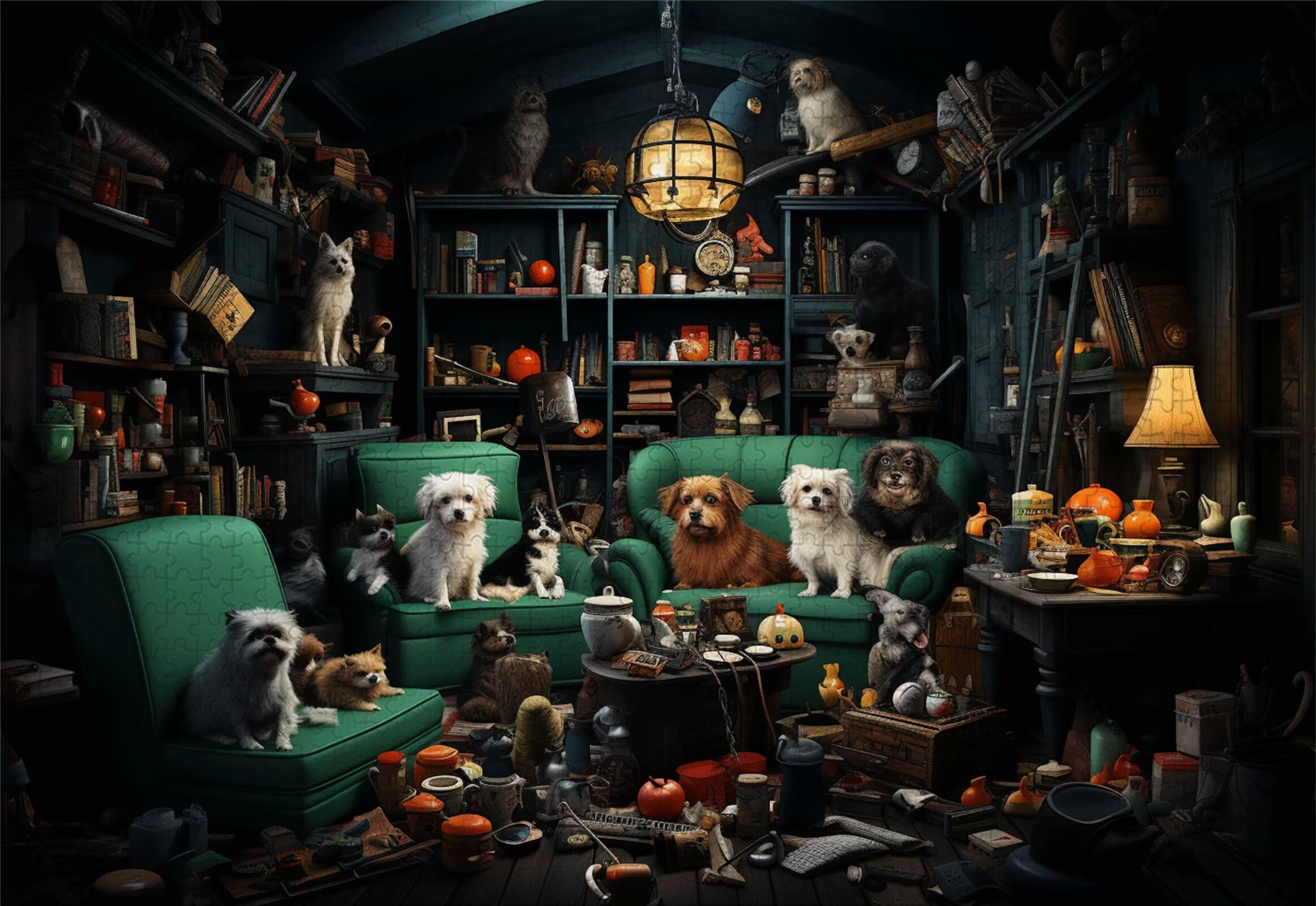 Tier Puzzle 1500 Teile Erwachsene Klassische Puzzles Hund Jigsaw Anspruchsvoll Impossible Schwer Pädagogisches Spielzeug Kinder Holzpuzzlem Groß Puzzlespiel Geeignet für alle Altersgruppen P-517