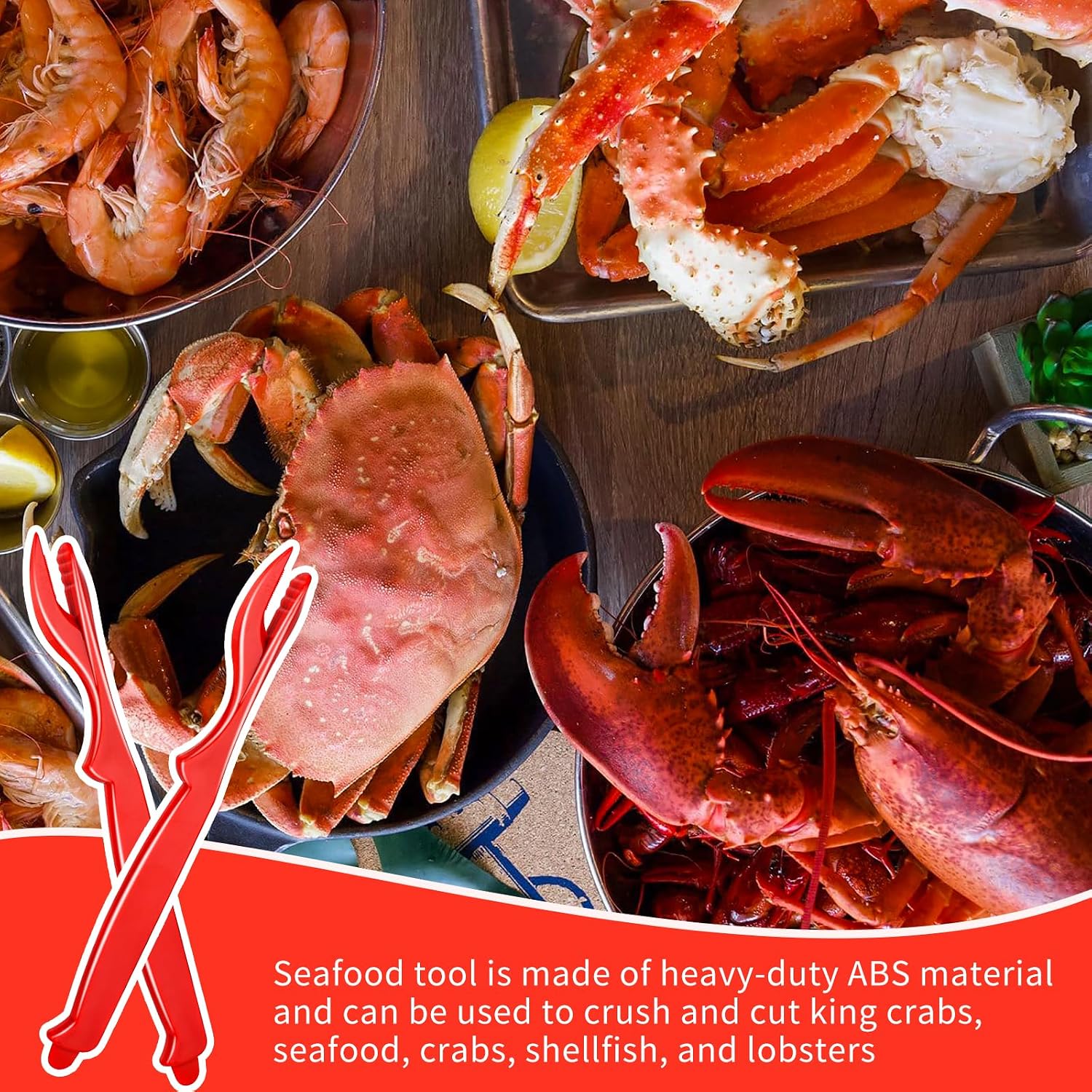 50 PCS Seafood Tools picks Crab Legs Crackers for Crab,Lobster,Prawns,Shellfish Sheller Knife,Easy Opener Shellfish picks knife.