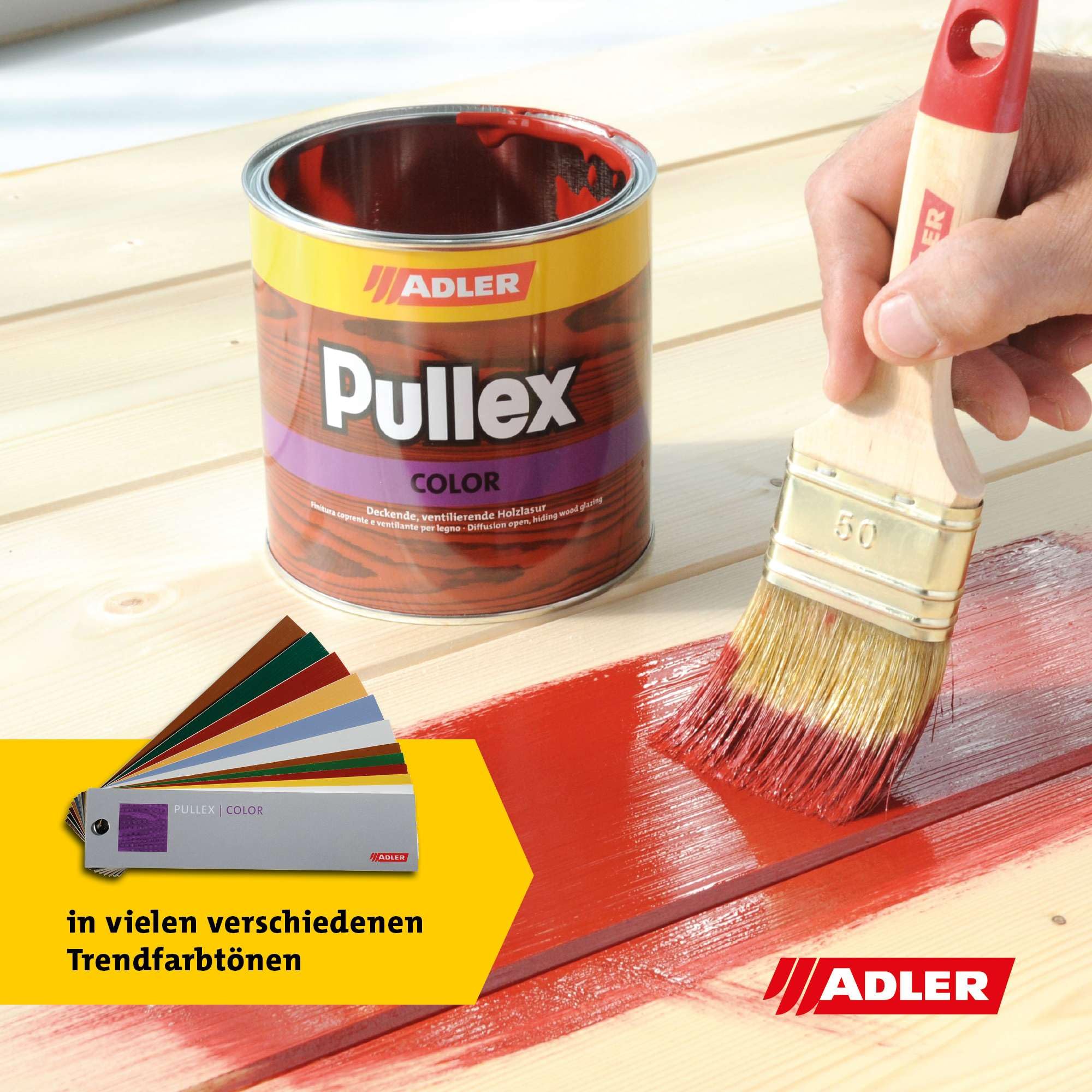 ADLER Pullex Color W10 Weiß, tönbar Holzfarbe für außen 750 ml