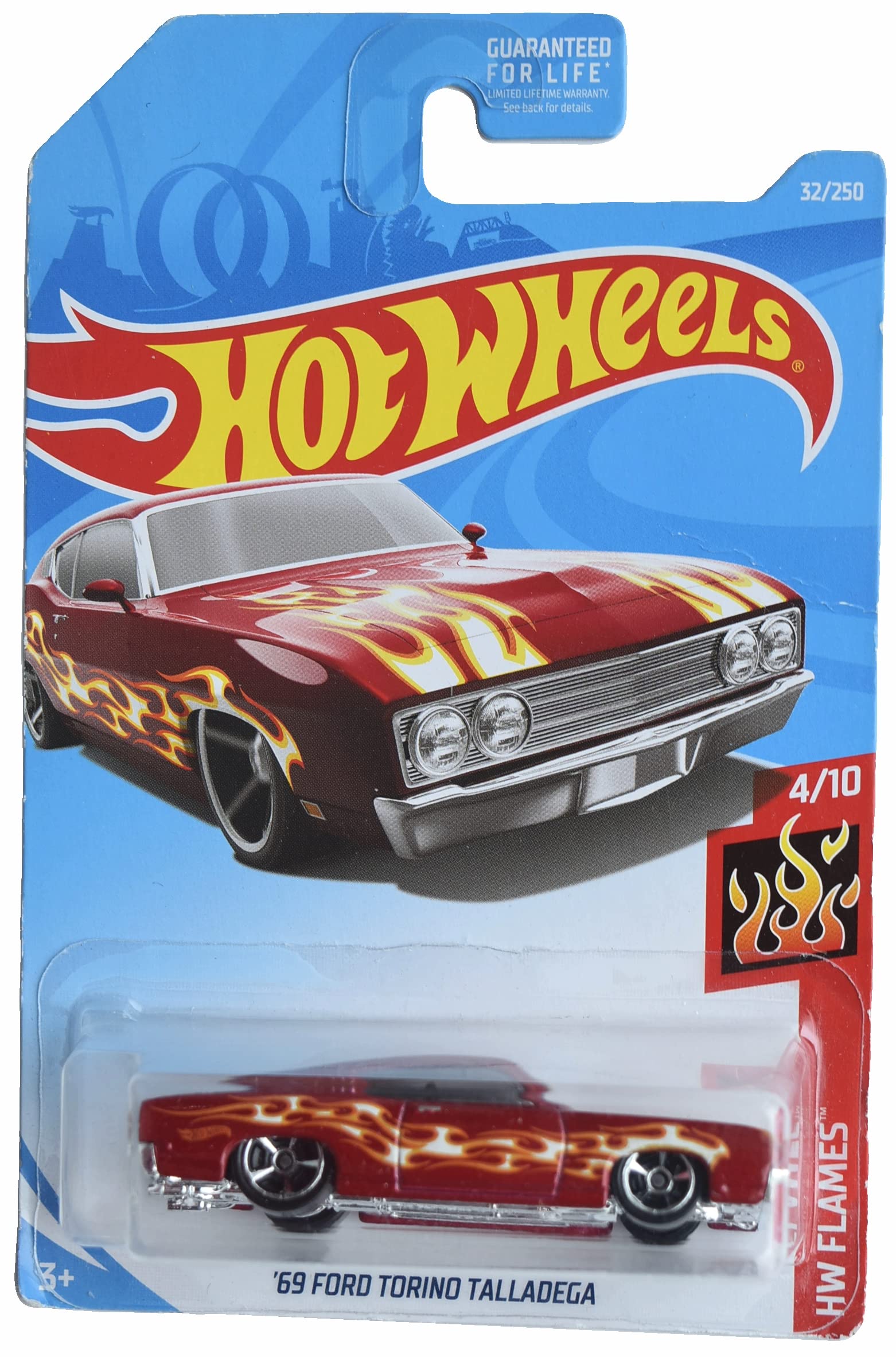 Hot Wheels '69 Ford Torino Talladega, HW Flames 4/10 [red]