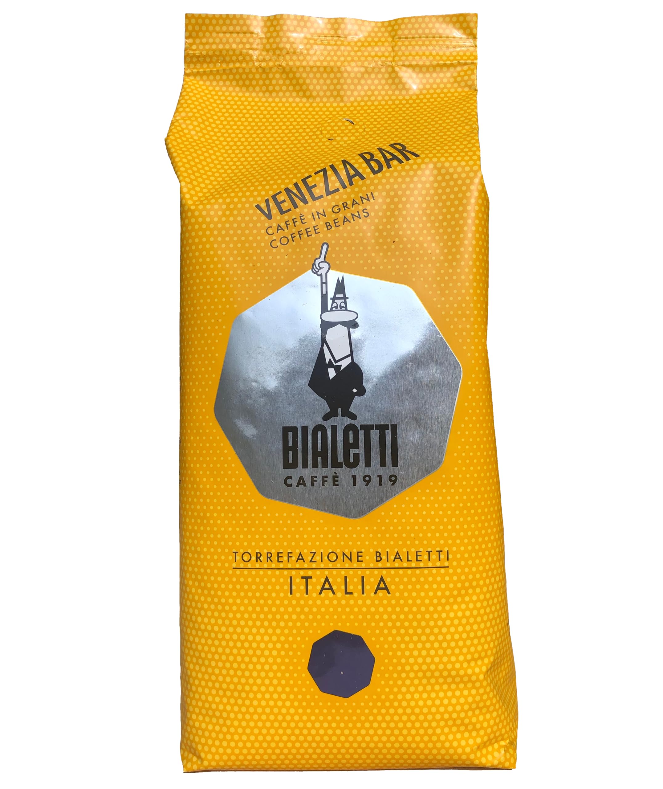 BIALETTI Italian Espresso Whole Coffee Beans 1Kg bag - VENEZIA - coffee beans hampers gift set & Italian espresso arabica gourmet gifts for men - For bean to cup coffee machines and espresso machines