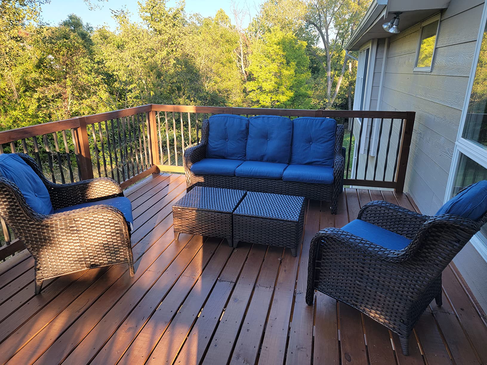 78/mo Finance Outdoor Patio Wicker Furniture Set 6 Piece Patio