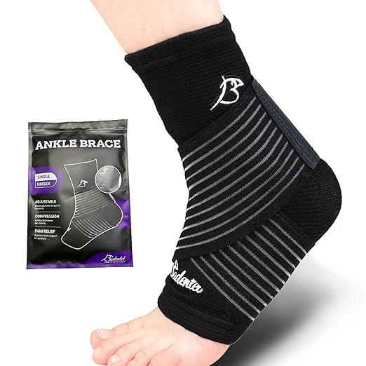 Ankle Brace for Women & Man - Adjustable Comfortable Ankle Support Strap, Ankle Compression Sleeve For Sprain, Plantar Fasciitis & Achilles Tendonitis Relief, Injury Recovery