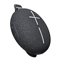 Ultimate Ears MINIROLL Altoparlante Bluetooth impermeabile ultraportatile, bassi potenti, resistente alla polvere IP67, raggio d’azione di 40 m – Gentle Black