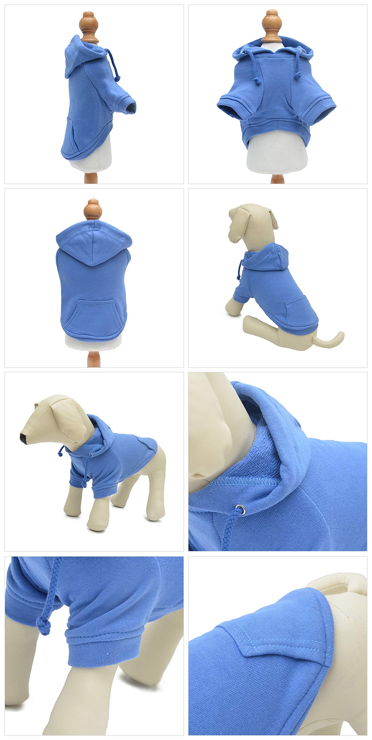 Pet Clothing Clothes Dog Coat Hoodies Winter Autumn Sweatshirt for Small Middle Large Size Dogs 11 Colors 100% Cotton 2018 New (S - Image 3