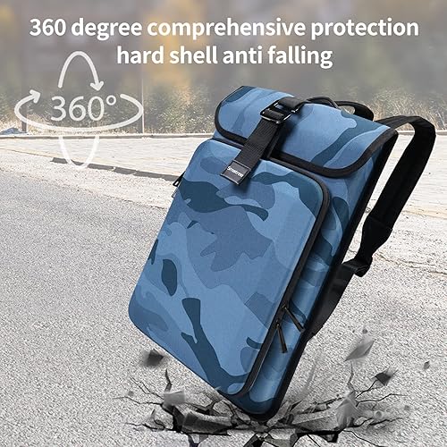Vista 32 de Smatree Mochila rígida para laptop para hombre, compatible con portátiles de 16 a 18 pulgadas, Negro (Grande), Mochila