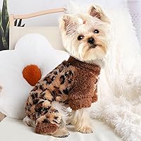 Vista 3 de Pijamas para perro, suéter de vellón para perro, ropa para cachorros lindos para perros pequeños, ropa de chihuahua, Yorkie, niña y niño, suéter