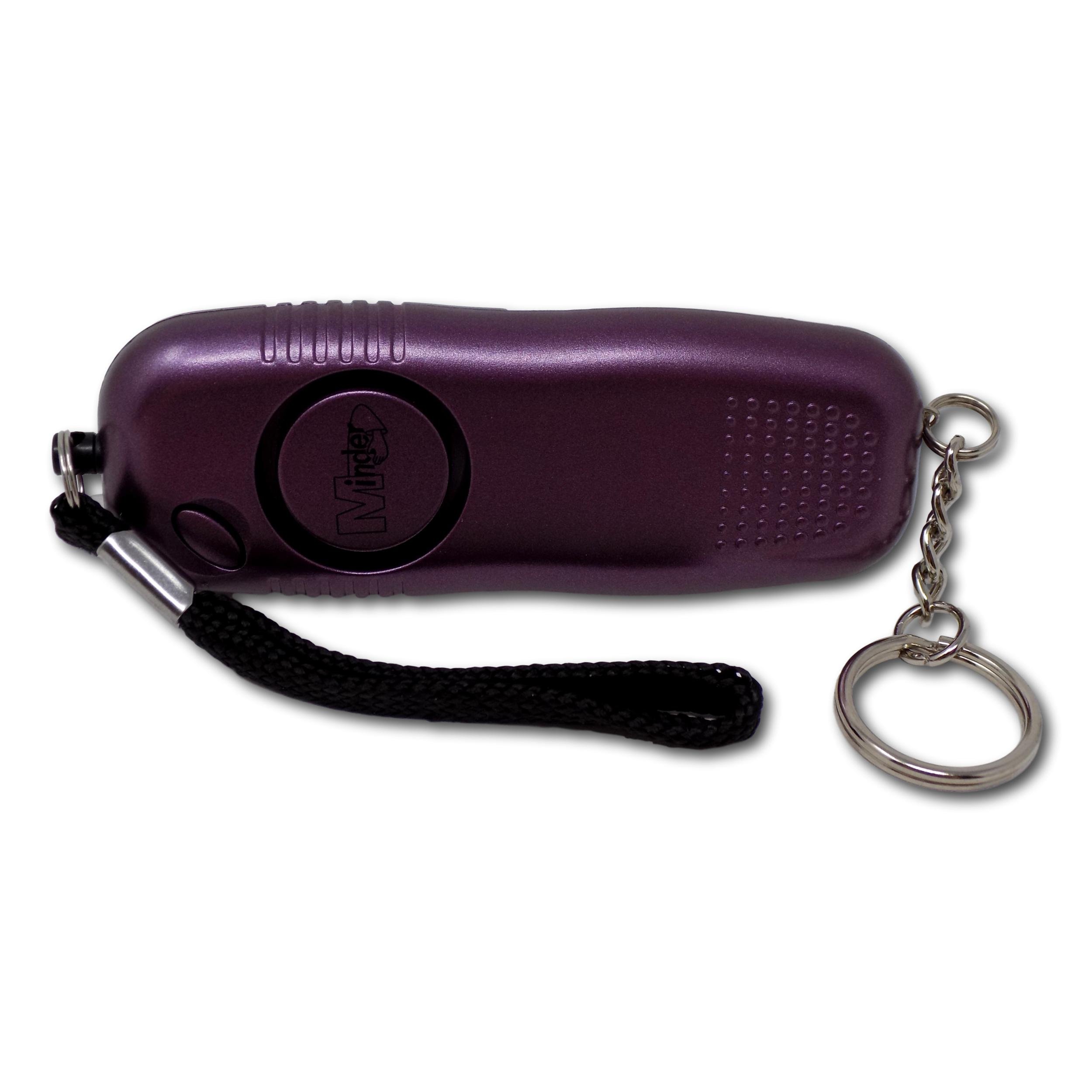 Minder Purple 130Db Police Approved Personal Staff Panic Rape Attack Safety Security Keyring Alarm With Flashlight (Without Spare Batteries, )
