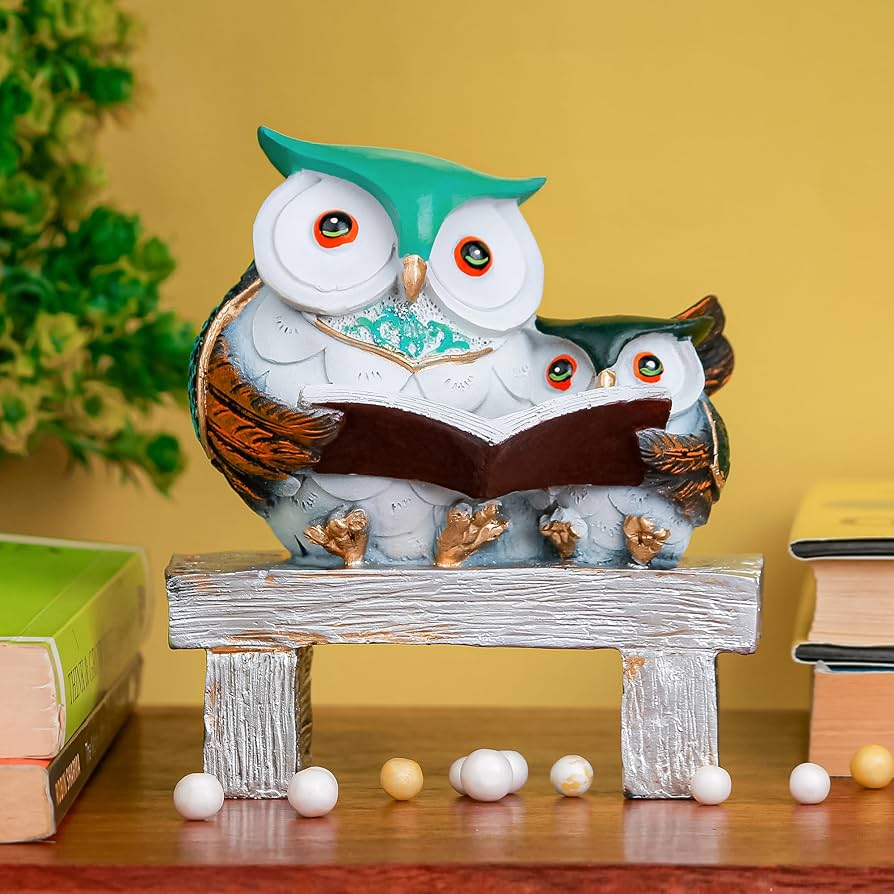 Amazon.com: The Earth Store Lucky Book Reading Owls Decorative