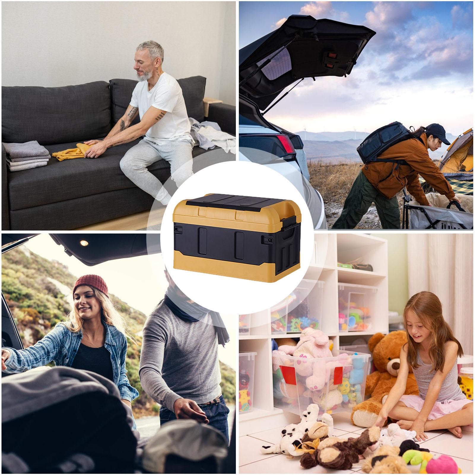 Camping Aufbewahrungsbox - Faltbare Kofferraumbox | Große Kapazität Fallsichere Auto Kofferraum Aufbewahrungsbox Auto Faltbox für Auto und LKW | Fallsichere Auto Kofferraum Aufbewahrungsbox Auto Faltbox für Auto und LKW