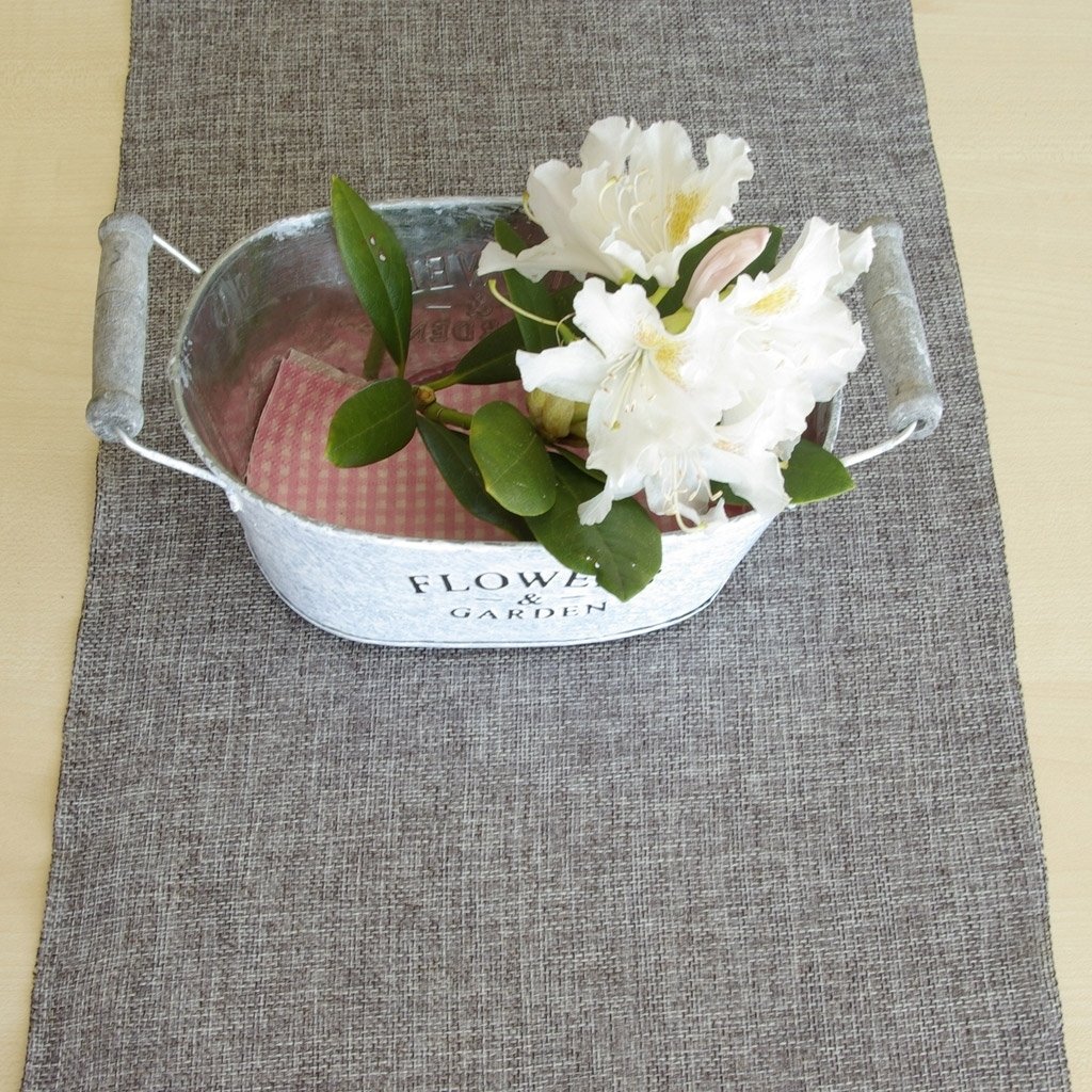 Deko As Table Runner in Shabby Chic with Linen Look, Table Runner - Image 2