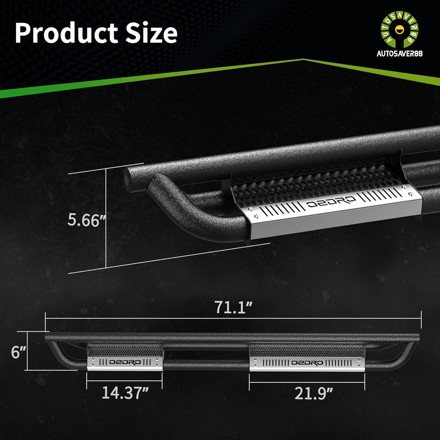 AUTOSAVER88 Running Boards Compatible with 2018-2026 Jeep Wrangler JL 4 Doors, Paintable Side Step Rails Coated Black Carbon Steel Nerf Bars