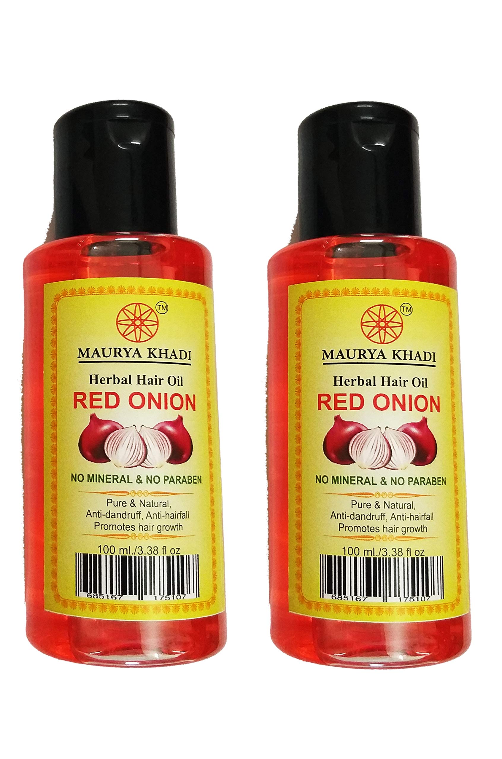 MAURYA KHADIPure & Natural Red Onion Hair Oil, Pack of 2