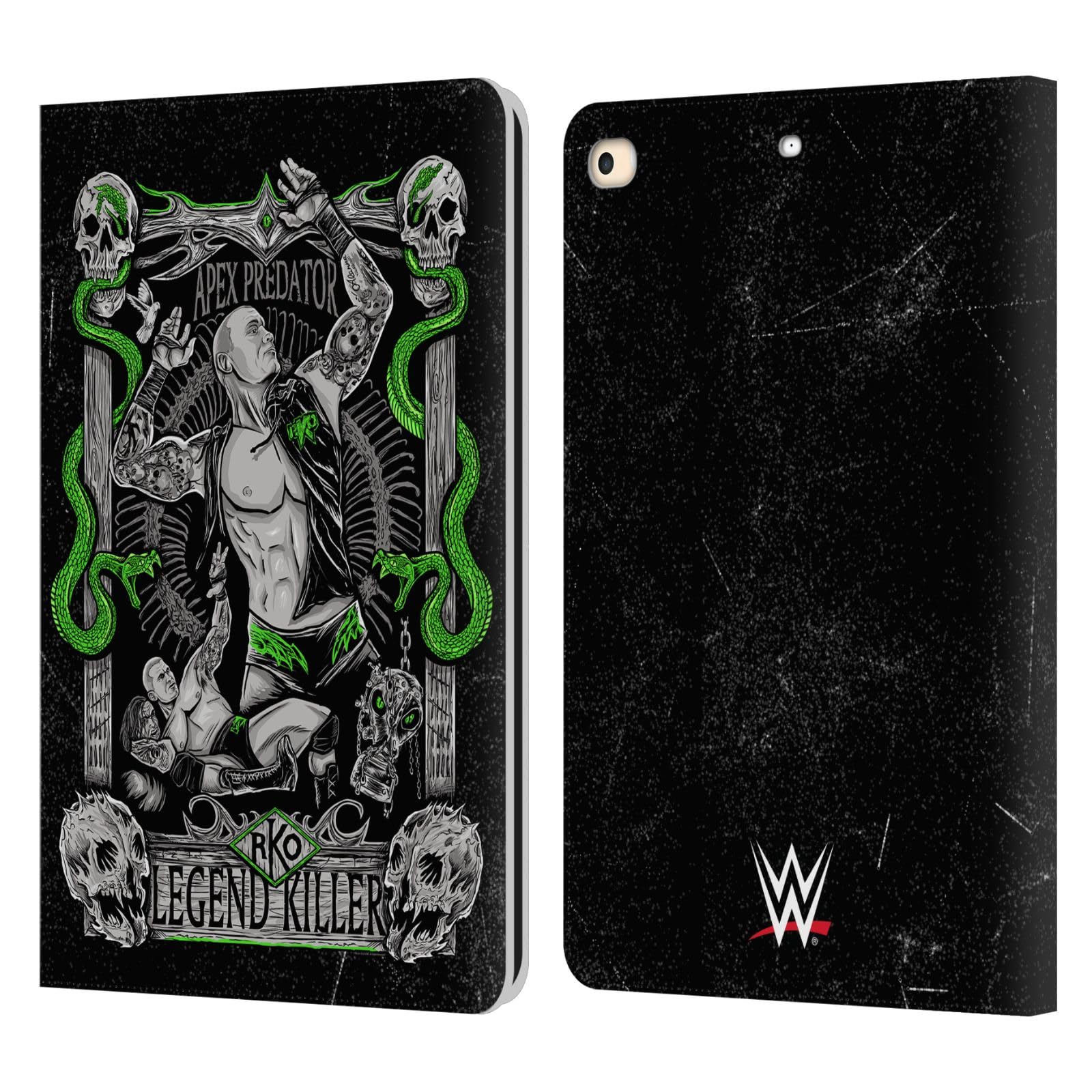 Head Case Designs Officially Licensed WWE Poster Art Randy Orton Leather Book Wallet Case Cover Compatible with Apple iPad 9.7 2017 / iPad 9.7 2018