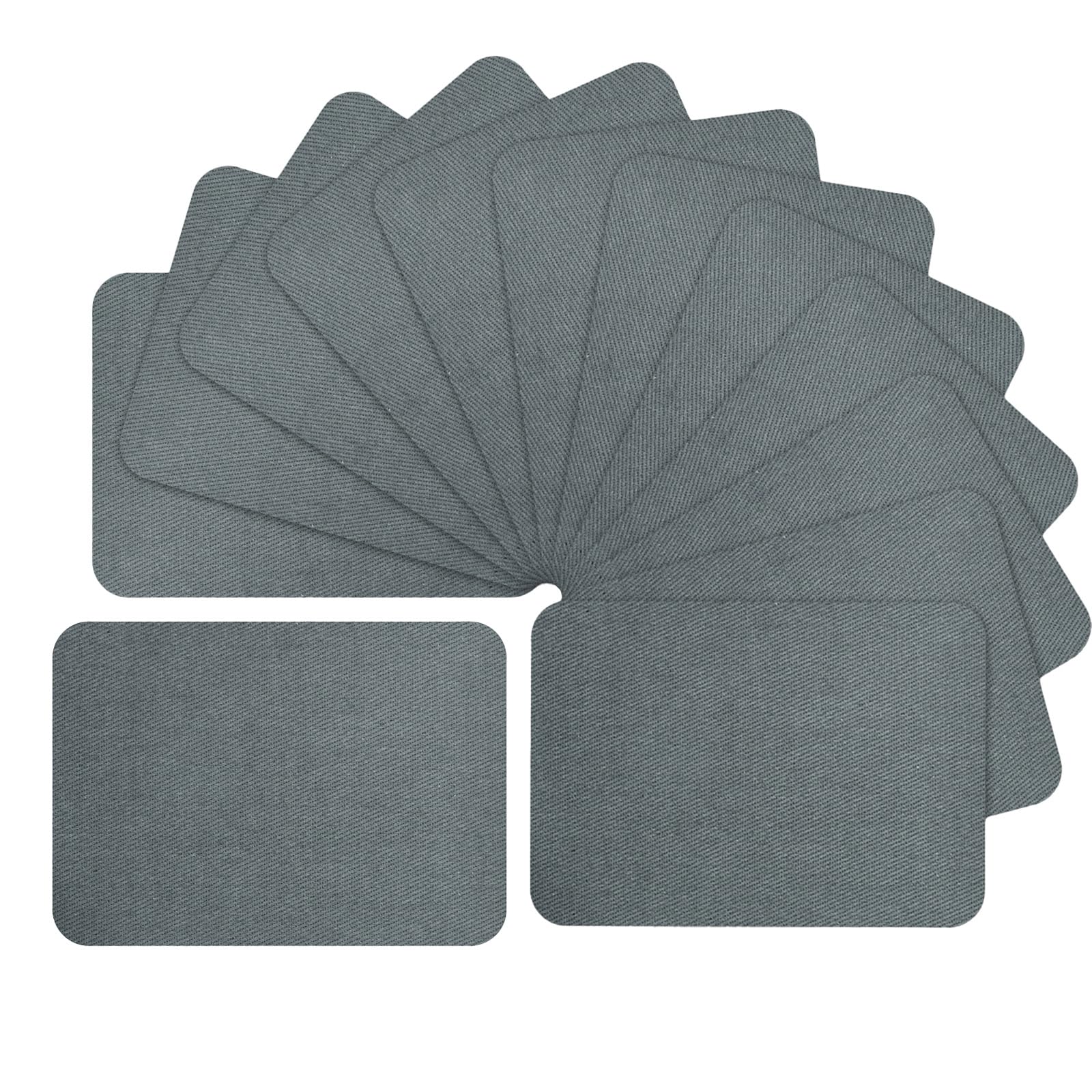 Toppe Termoadesive Per Vestiti - 12 Pezzi, Nere, Blu, Grigio, Per Riparazioni