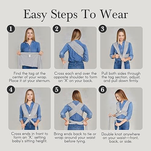 Miniatura 4 de Solly Baby Envoltura, portabebés suave para recién nacidos hasta niños pequeños, 8-25 libras, ligero y manos libres, transportador de verano