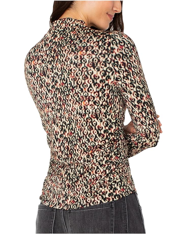 Liverpool Los Angeles Long Sleeve Pleasted Mock Neck Knit Top with Shirring - #2 of 3