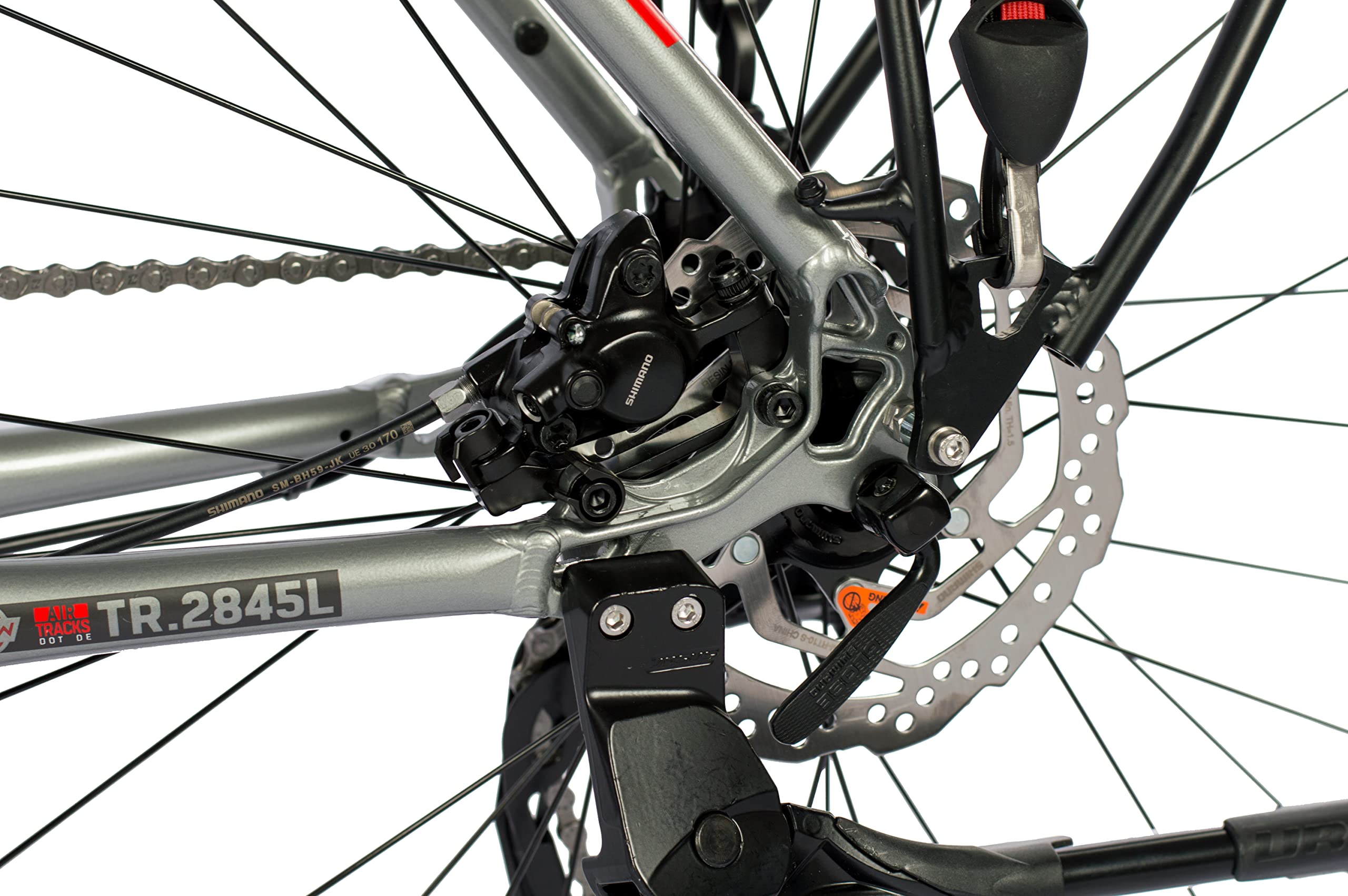 Airtracks Damen Trekking Fahrrad 28 Zoll Trekkingrad TR.2845L Shimano Alivio 24 Gang RD-M3100 SGS - Silber Matt Rahmenhöhen 48cm 52cm - Modelljahr 2026