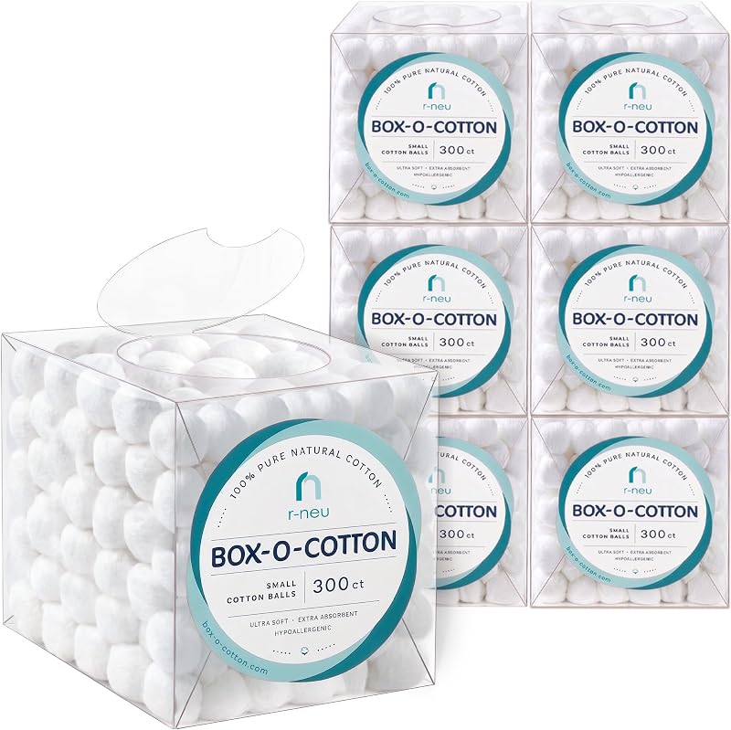 Bolas de Algodão Pequenas R-NEU Box-O-Cotton, Pacote com 1.800 unidades em 6 caixas