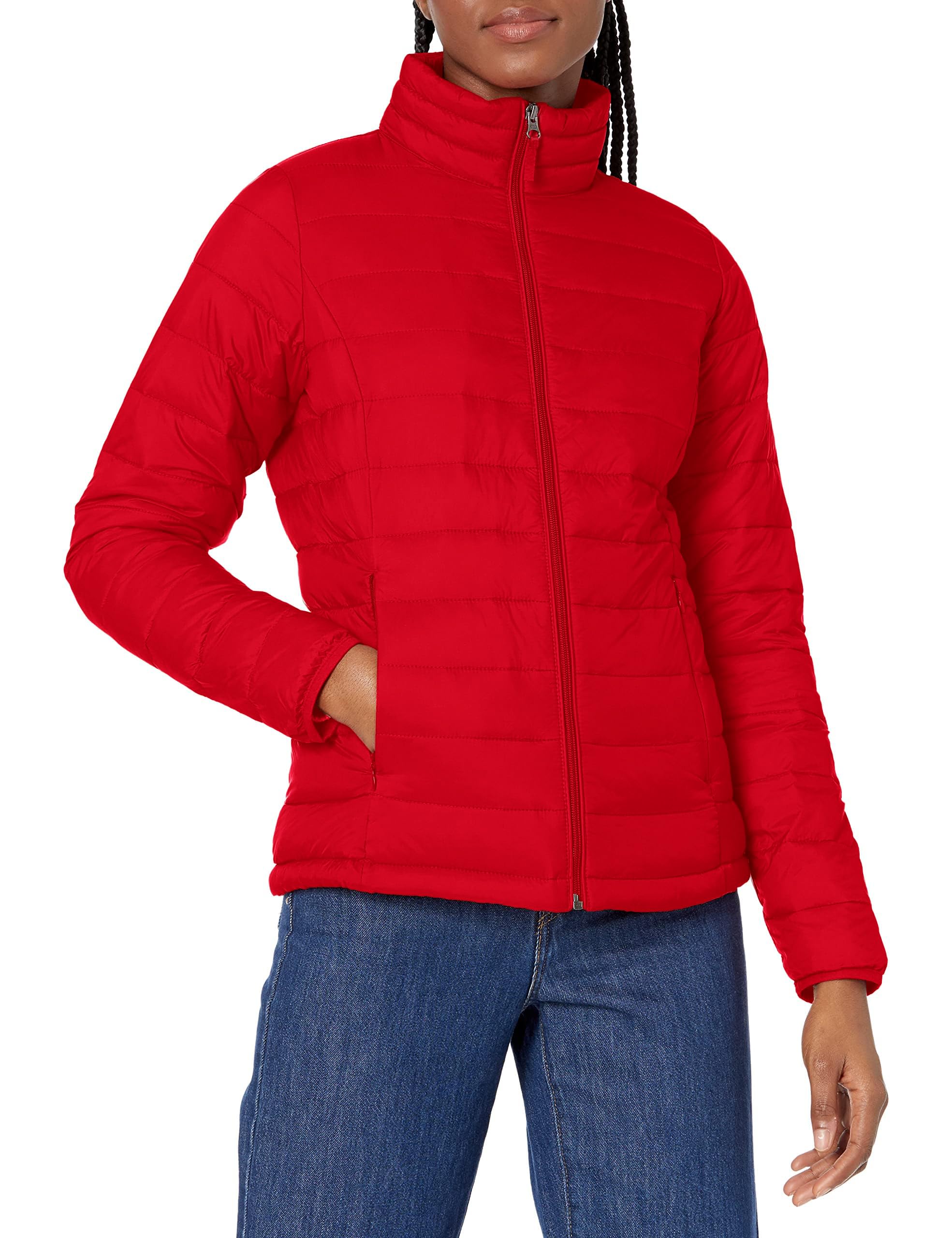 Amazon Essentials Women's Lightweight Long-Sleeve Water-Resistant Packable Puffer Jacket (Available in Plus Size)