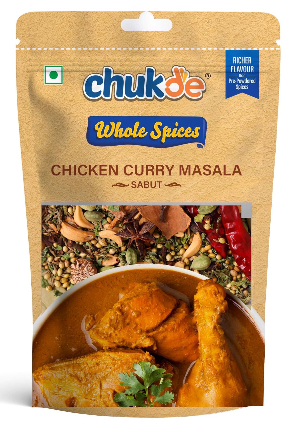 Chukde - Chicken Masala Whole - Traditional Indian Spice Blend - Bold, Aromatic & Flavorful - Perfect for Curries & Grilled Chicken - 50 Gm - Pack of 3 (B0CBVN6V5W) Amazon Price History, Amazon Price Tracker