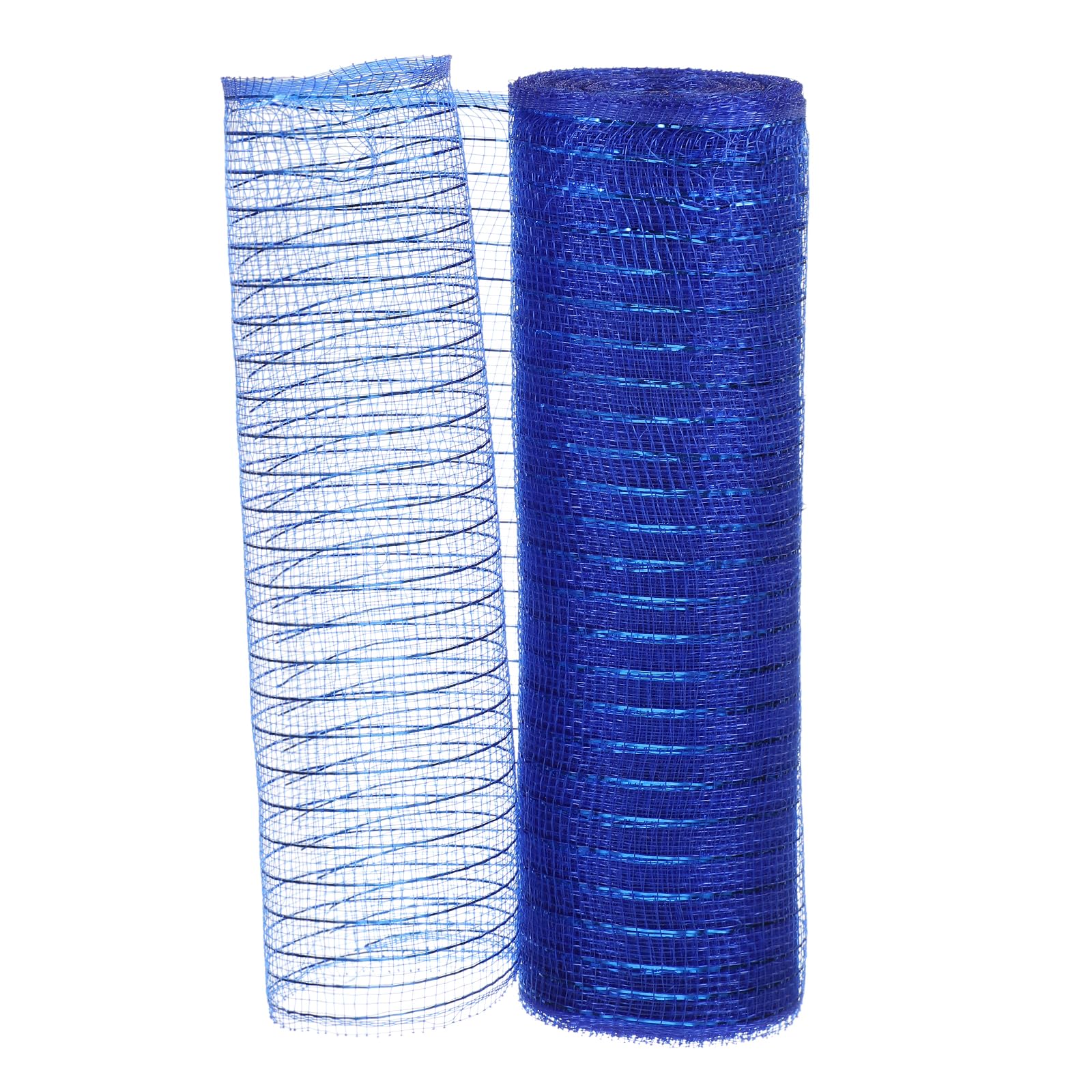 PATIKIL Decorative Mesh Ribbon, 10 Inch x 10 Yard Mesh Ribbon Roll Foil Metallic for Christmas Tree Wreath Decoration Dark Blue