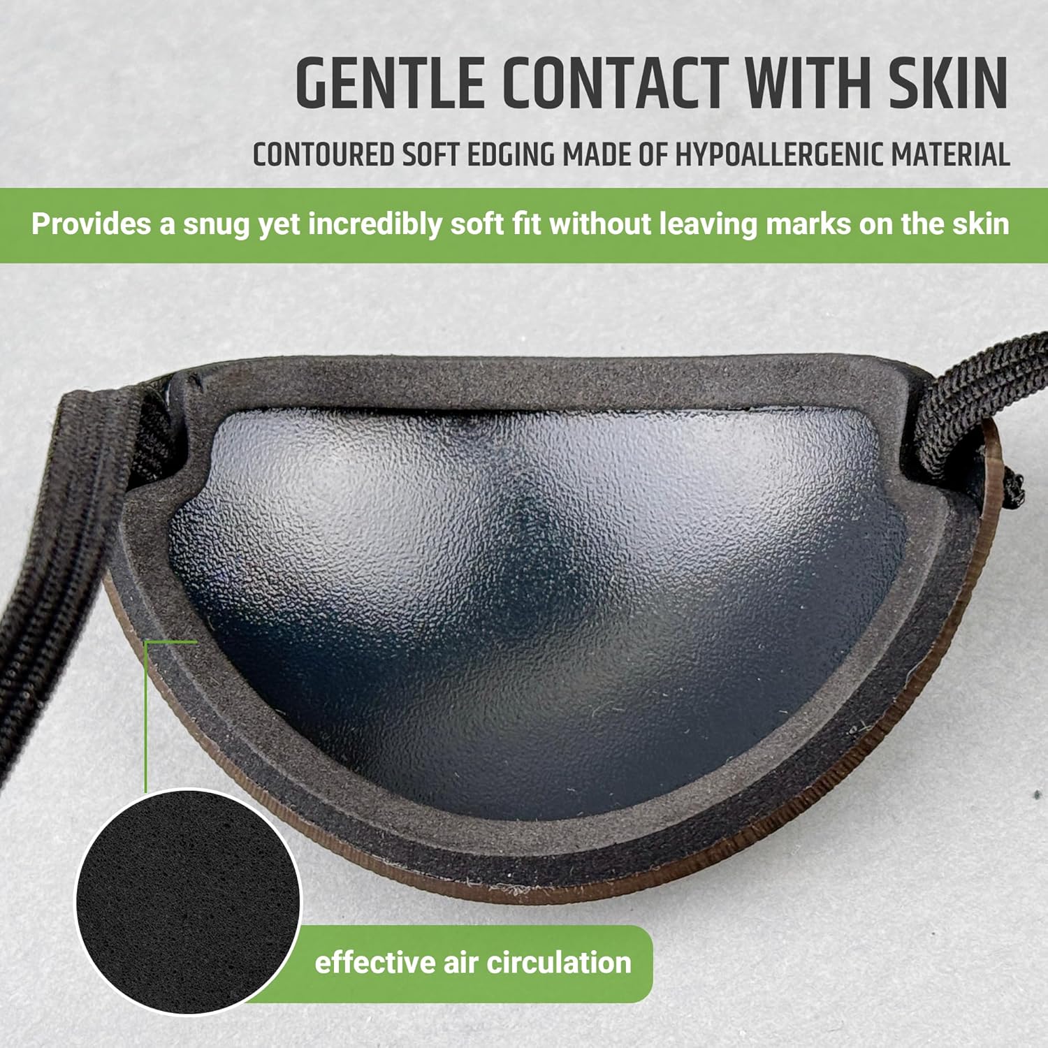 Premium Handmade Plastic Eye Patch with Soft Foam Padding, Adult Eye Patch for Men and Women for Lazy Eye Therapy, Cosplay, and Pirate Costume
