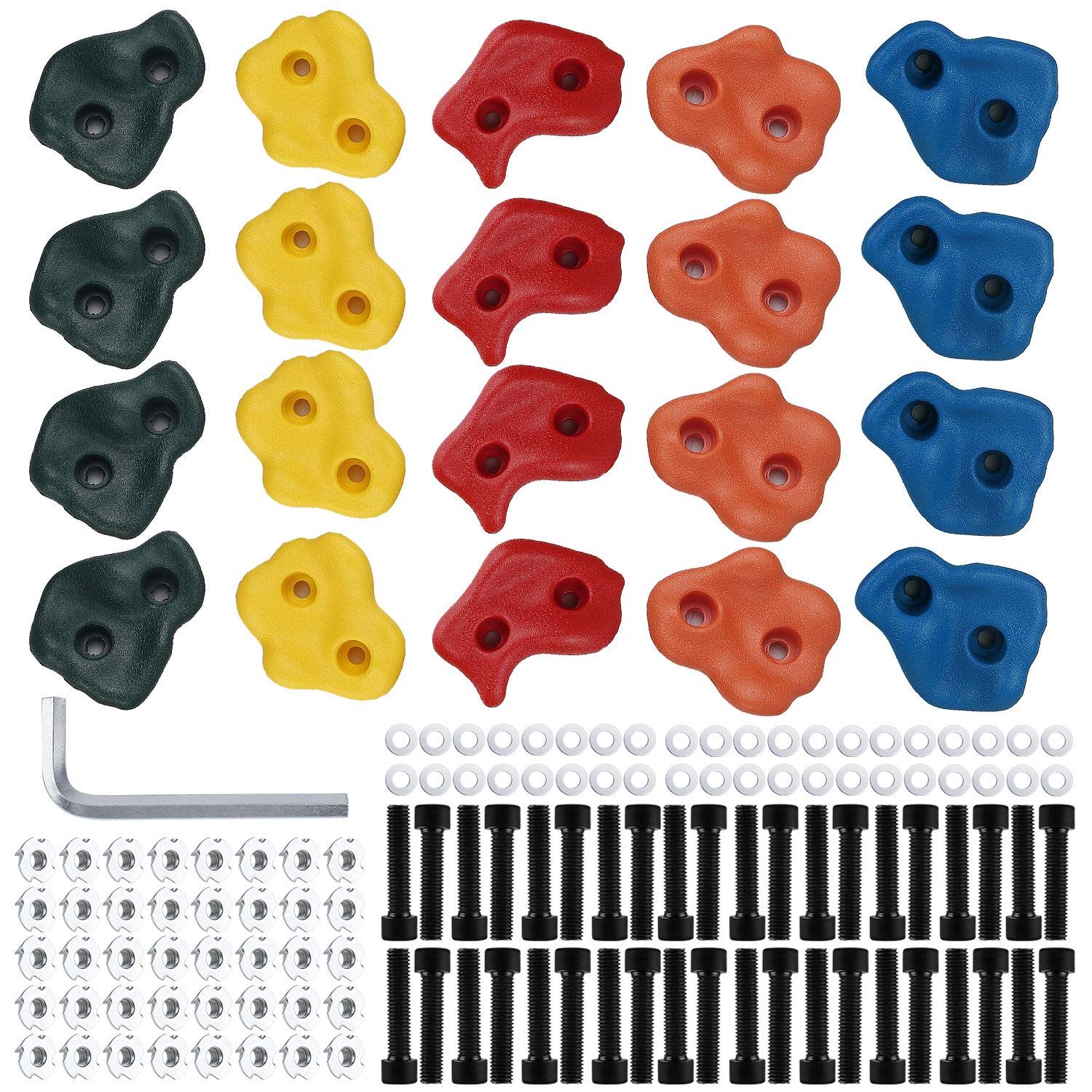 Buy KINYONG 20 Climbing Holds,Rock Climbing Holds for Kids with Safety