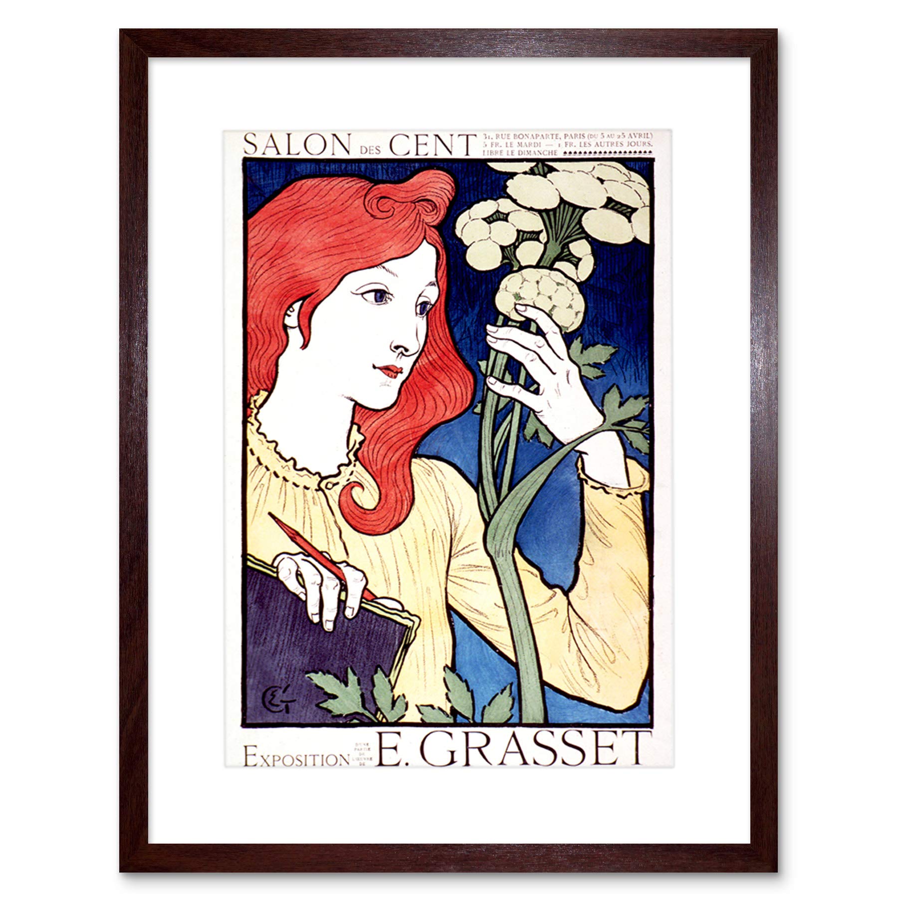 Wee Blue Coo Vintage Ad Exhibition Grasset Nouveau Paris France Framed Wall Art Print