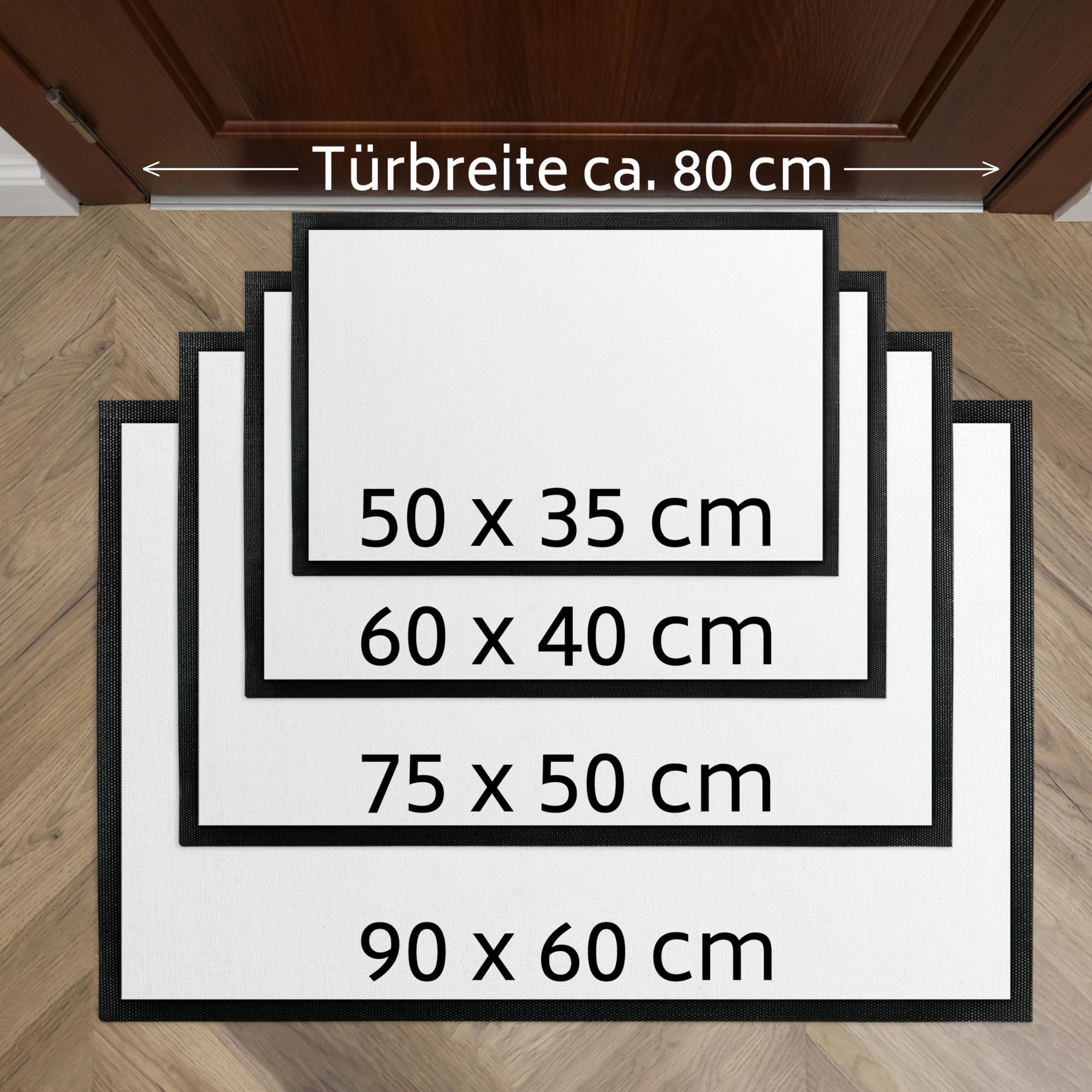 True Statements Deko-Fußmatte 75 x 50 cm „Frühlingsblumen“ - wunderschöne Geschenkidee - mit Blumen-Motiv - für Innen & Außen – rutschfest - Geschenk für Freunde und Familie zu jedem Anlass