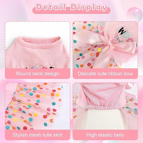 Miniatura 4 de Ropa para perros pequeños y niñas, vestido de primavera para mascotas, tutú de princesa para cachorros, lindos vestidos de tul para cachorros, ropa
