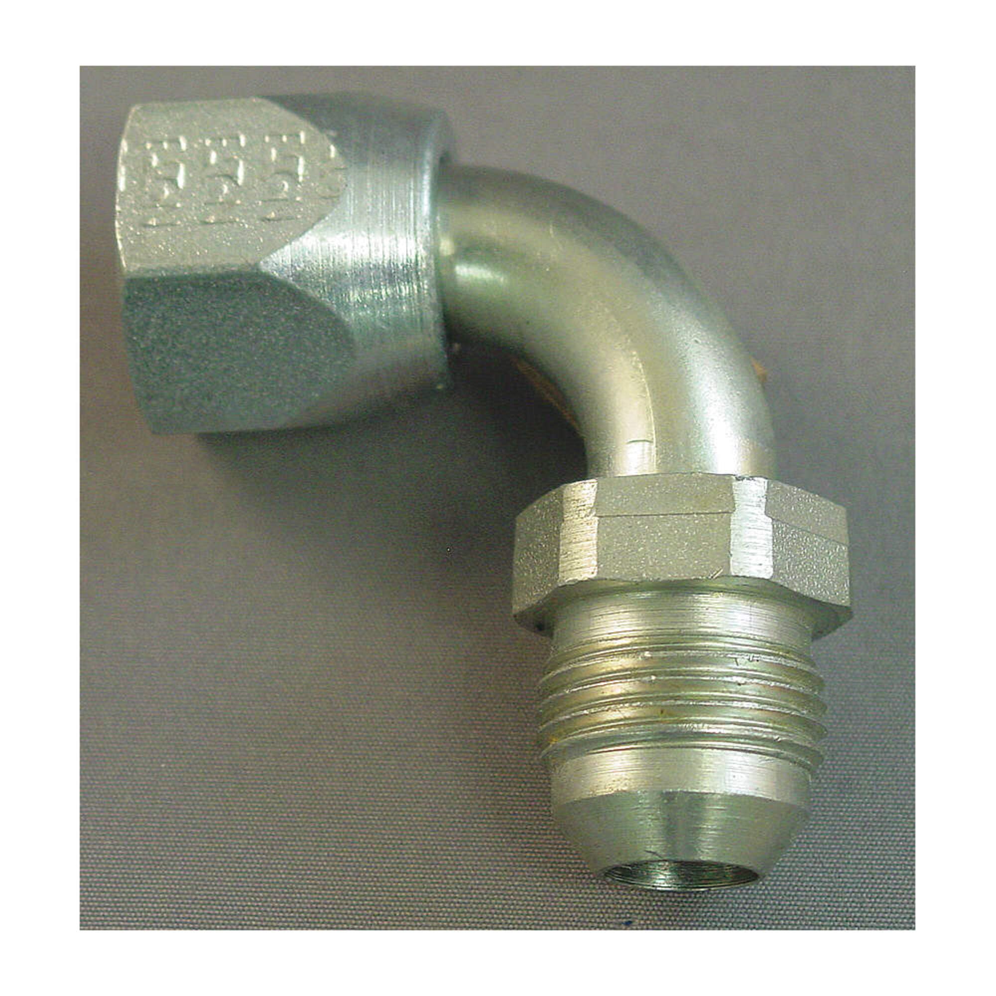 Eaton Aeroquip 500454-8S 90 Degree Heavy Swivel Nut Elbow, JIC 37° End Types, Carbon Steel, 3/4 JIC(f) x 3/4 JIC(m) End Size, 1/2" Tube OD