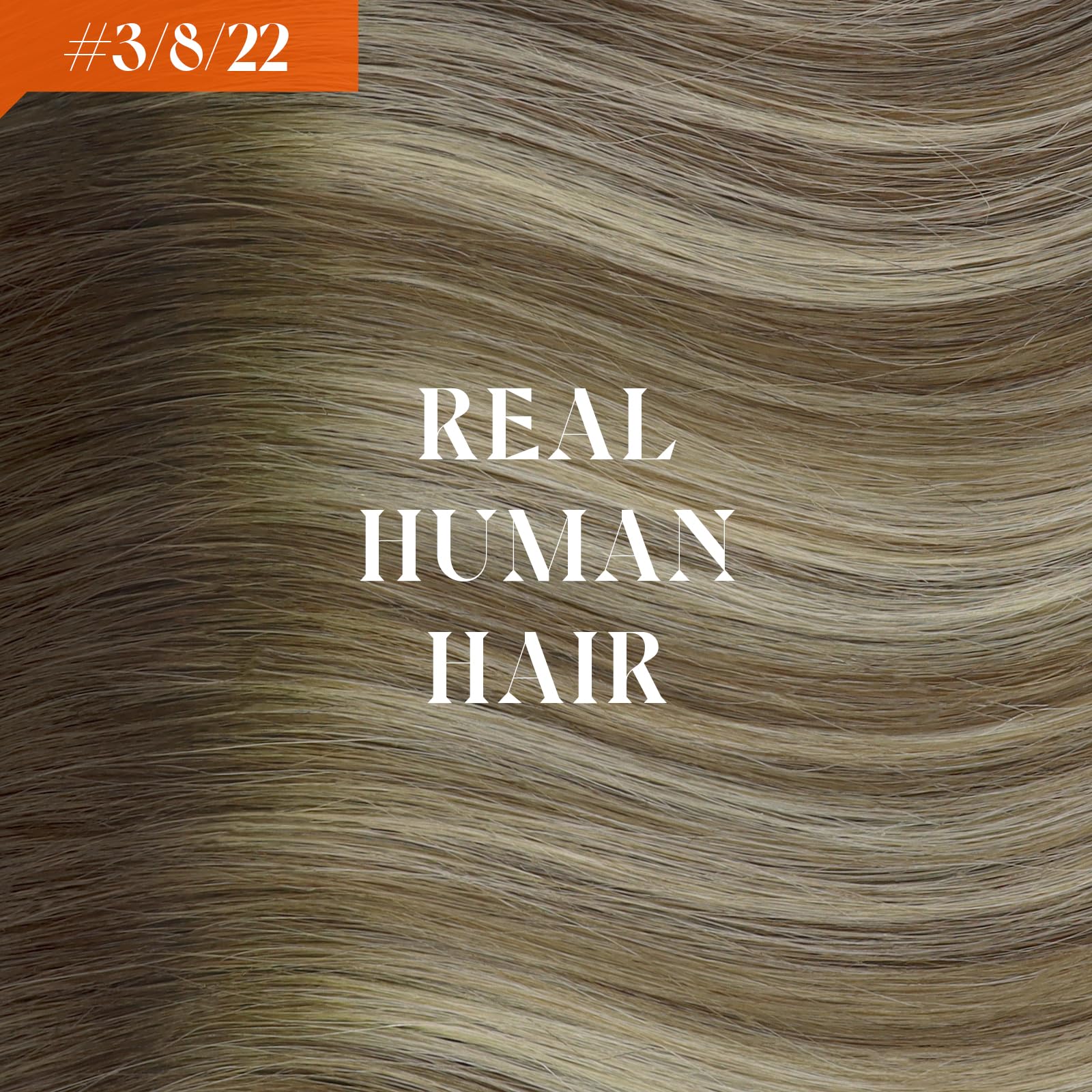 Sunny Hair Wire Hair Extensions for Women 16inch Straight Fish Line Human Hair Extensions Invisible Wire Extensions Easy to Apply Cool Brown Ombre Light Brown Balayage Blonde 85g — view 9