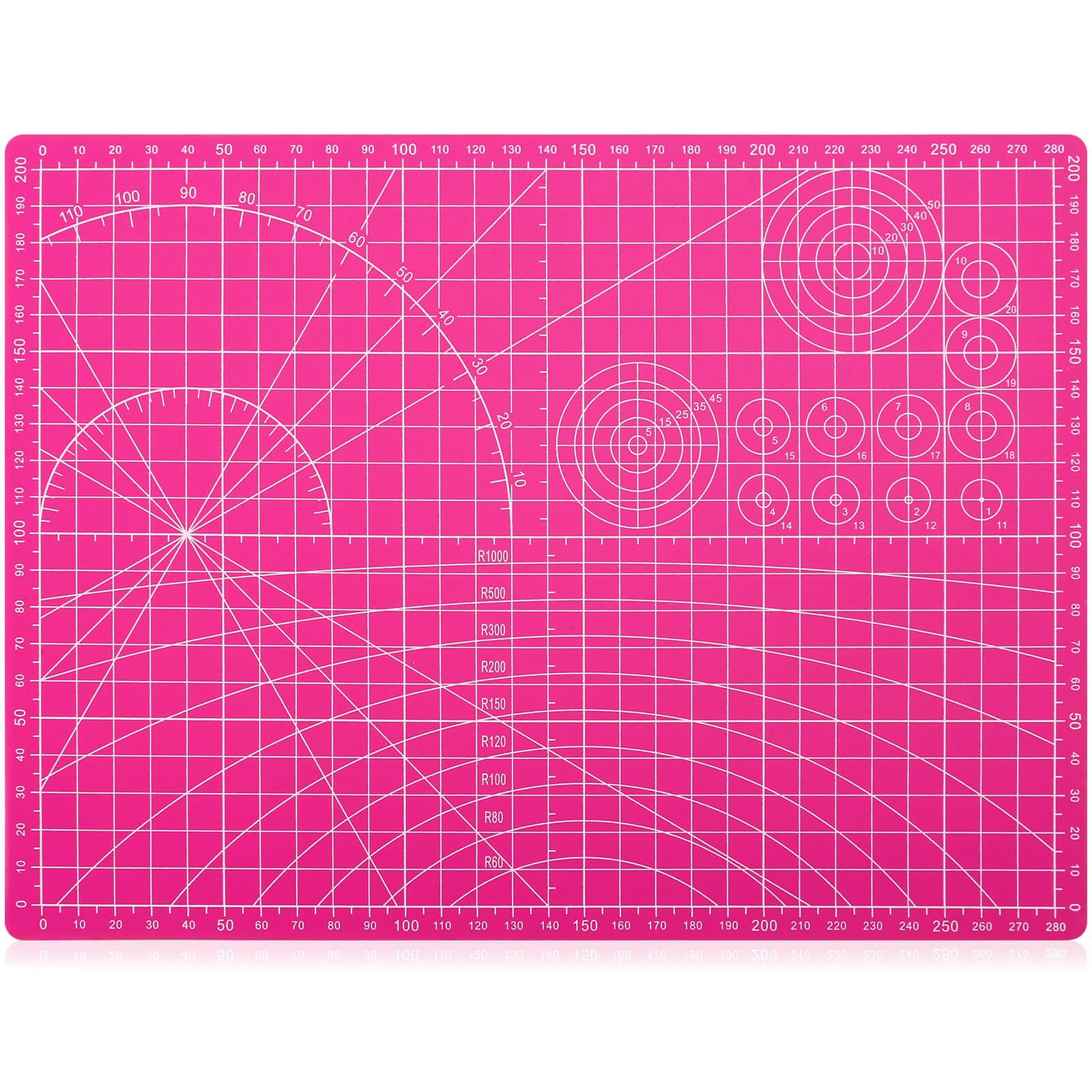 anezus Self Healing Cutting Mat for Rotary Cutting, 12" x 9", Pink