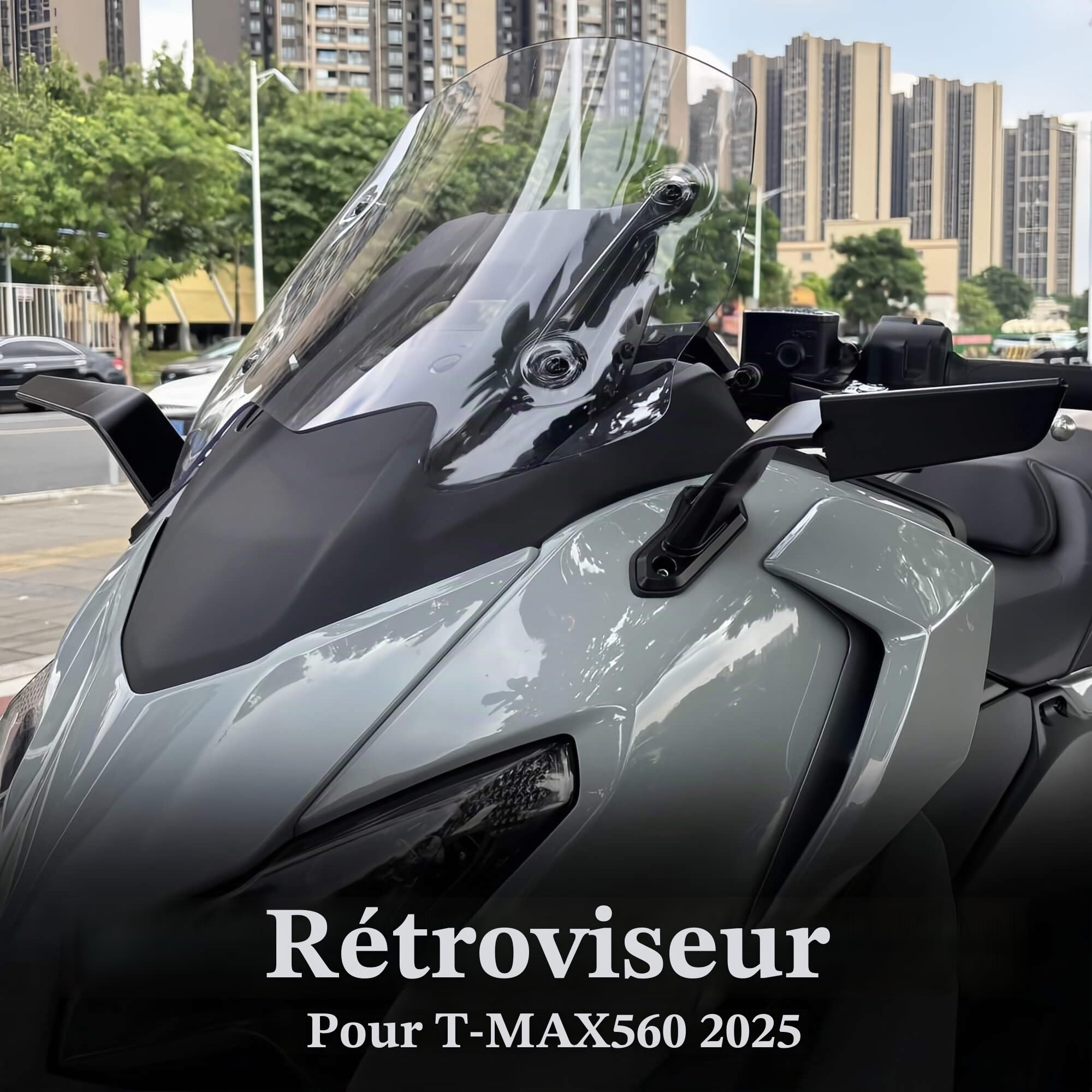 Rétroviseurs de moto pour Yamaha T-MAX 560 2025, rétroviseurs avant pour guidon de moto, 1 paire, rétroviseurs latéraux réglables et rotatifs, accessoires.