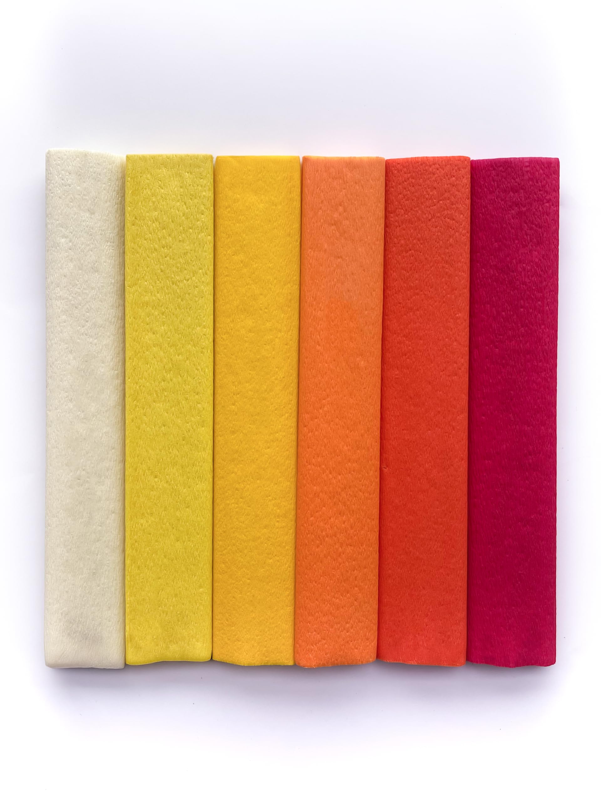Interdruk Crepe Paper Rolls - 25 x 200 cm - Set of 6 - Sunset