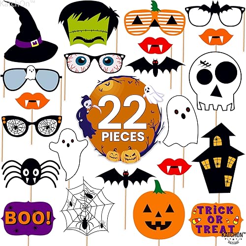 Miniatura 3 de KatchOn Scary Hocus Pocus, accesorios para cabina de fotos, paquete de 22, accesorios de fotos para decoraciones de fiesta de Halloween