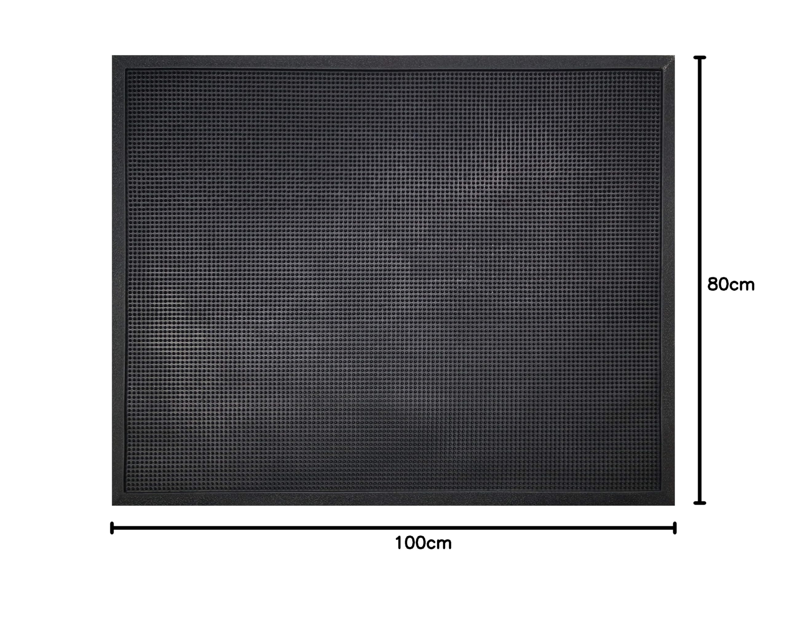 ID matt M52 L Noppen Light Teppich Fußmatte Gummi schwarz 100 x 80 x 1,6 cm
