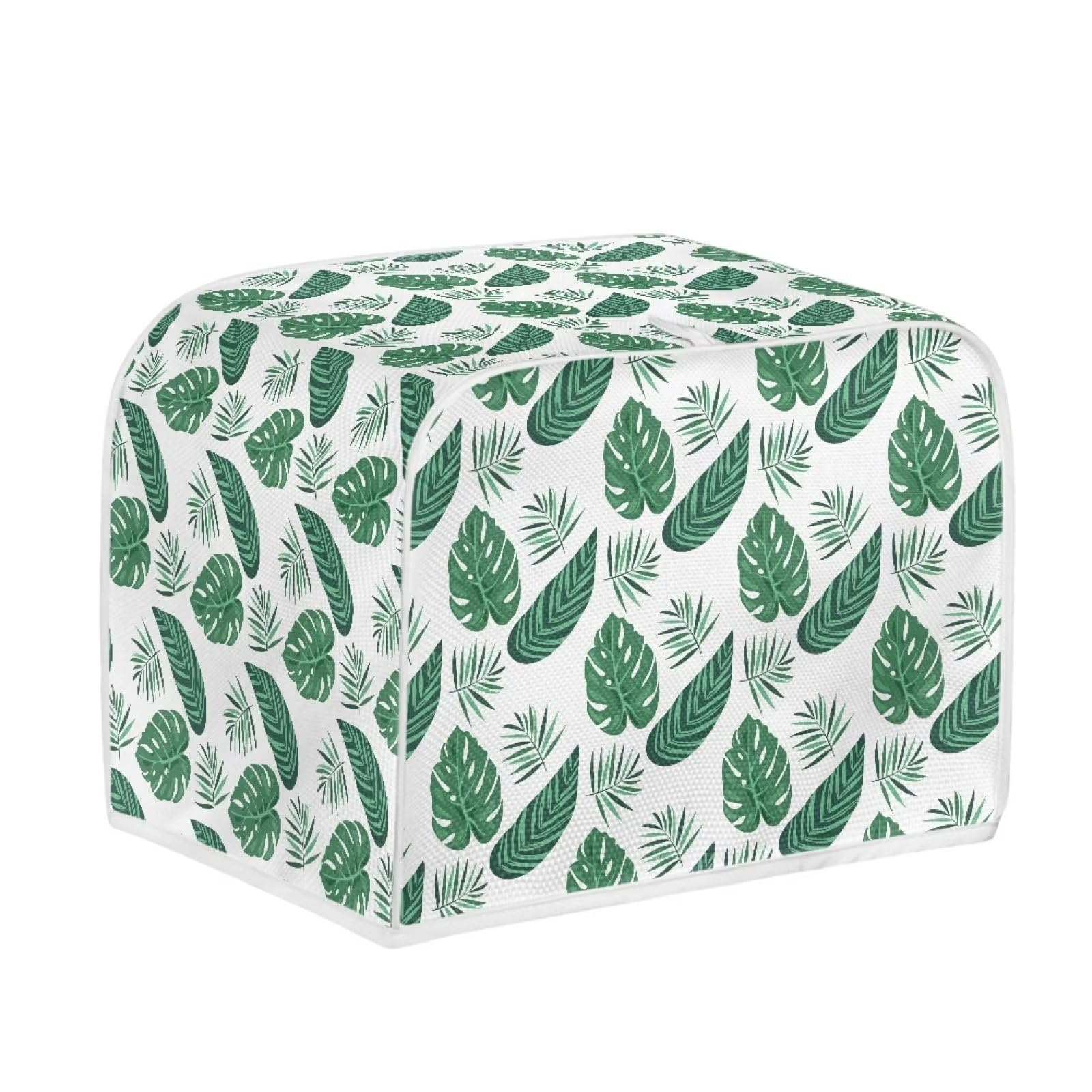 JSLXYYBQ Palm Tree Green Leaf Print Kitchen Toaster Cover Appliance Bread Maker Cover Toaster Oven Dust Cover for Protect Bread Machine