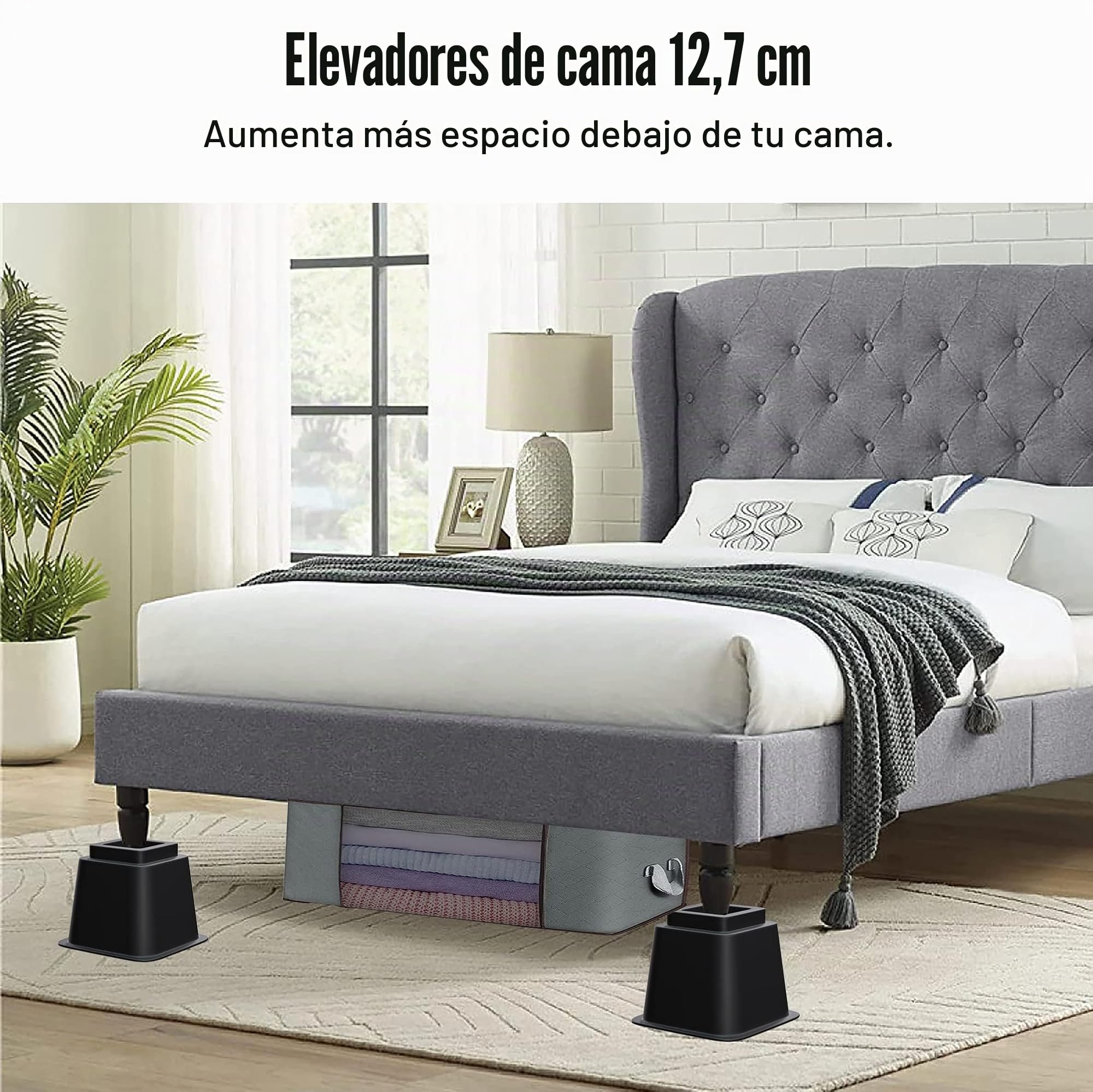 Lufia Elevador de muebles de cama resistente ajustable para sofá, mesa, sofá, silla o escritorio, soporta hasta 0,6 kg