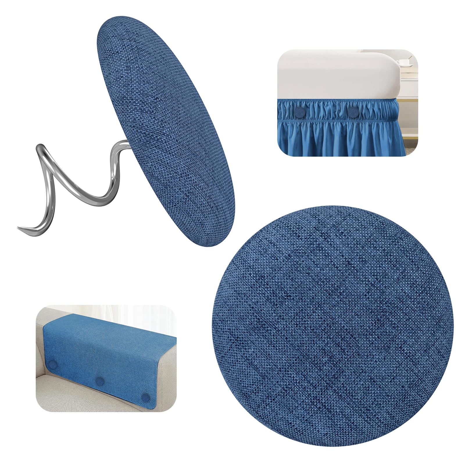 Upholstery Tacks (12PCS Light Blue) for slipcovers, Headliner Pins - Bed Skirt Pins Or Holders - Pins to Hold Bedskirt in Place for Furniture